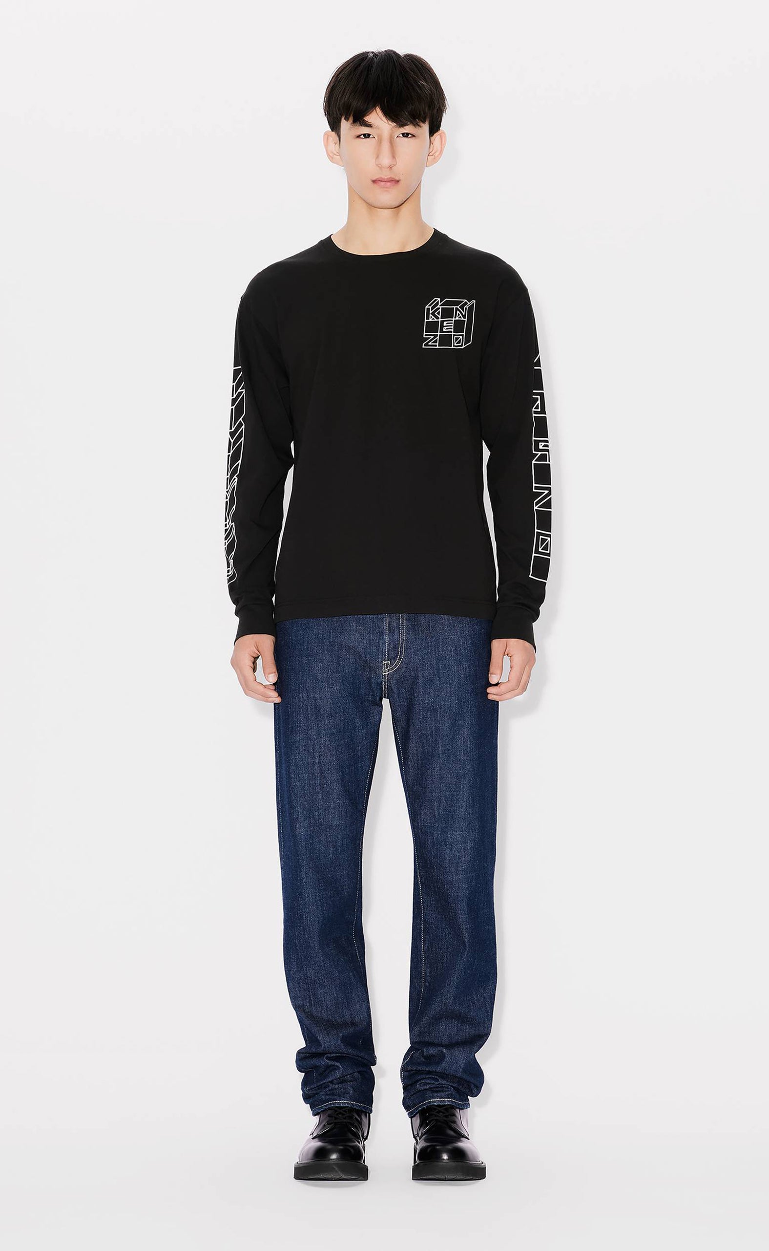 KUBE CLASSIC GOTS BLACK LONGSLEEVE