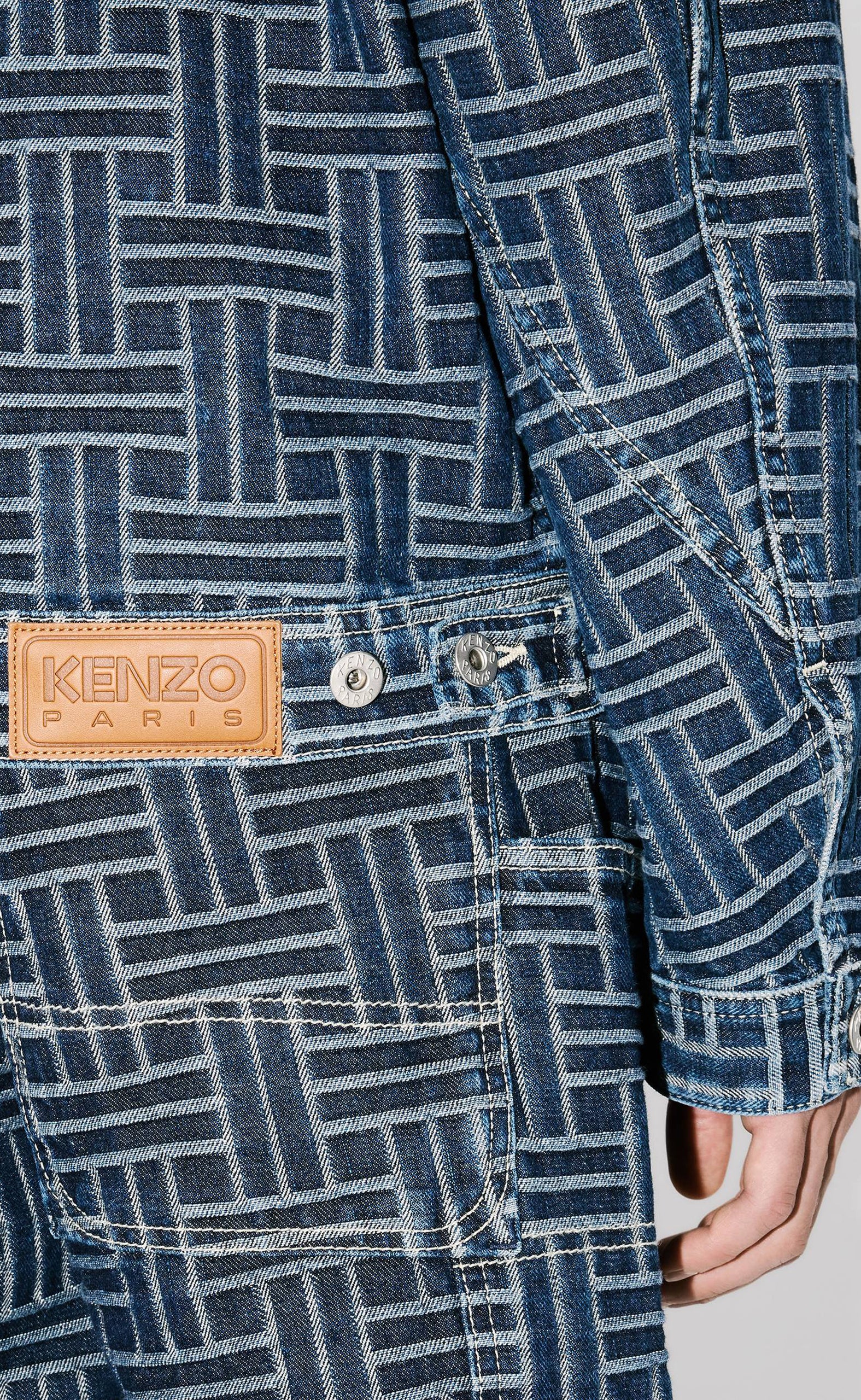 TRUCKER DENIM WEAVE BLUE DENIM JACKET