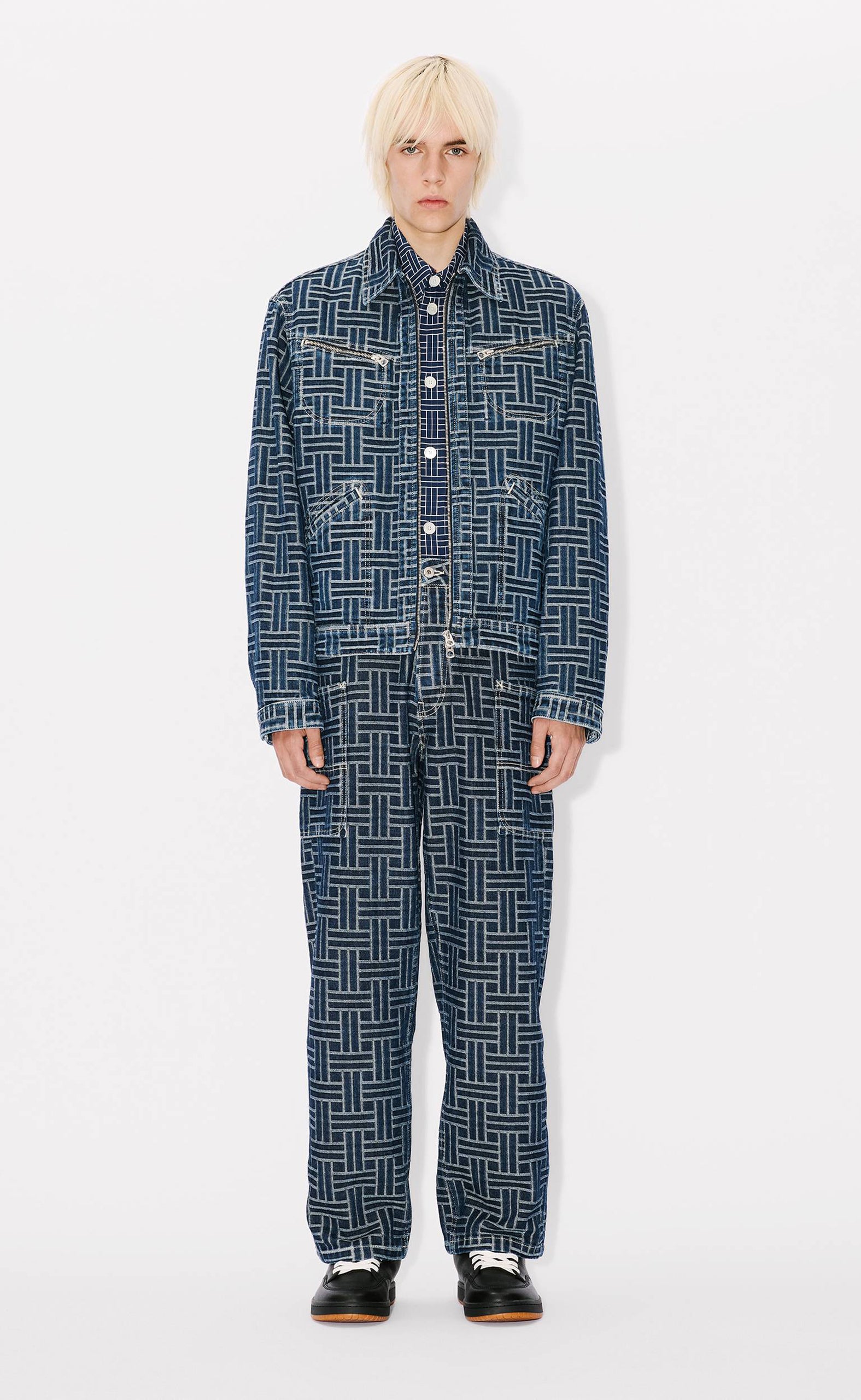 TRUCKER DENIM WEAVE BLUE DENIM JACKET