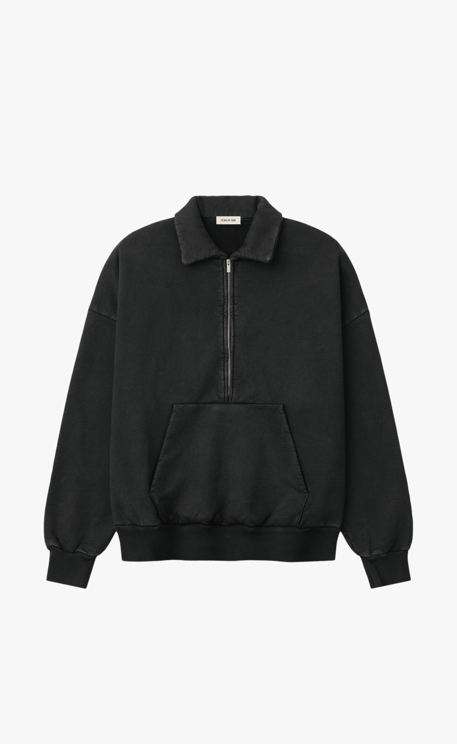 HALF ZIP POLO BLACK SWEATSHIRT