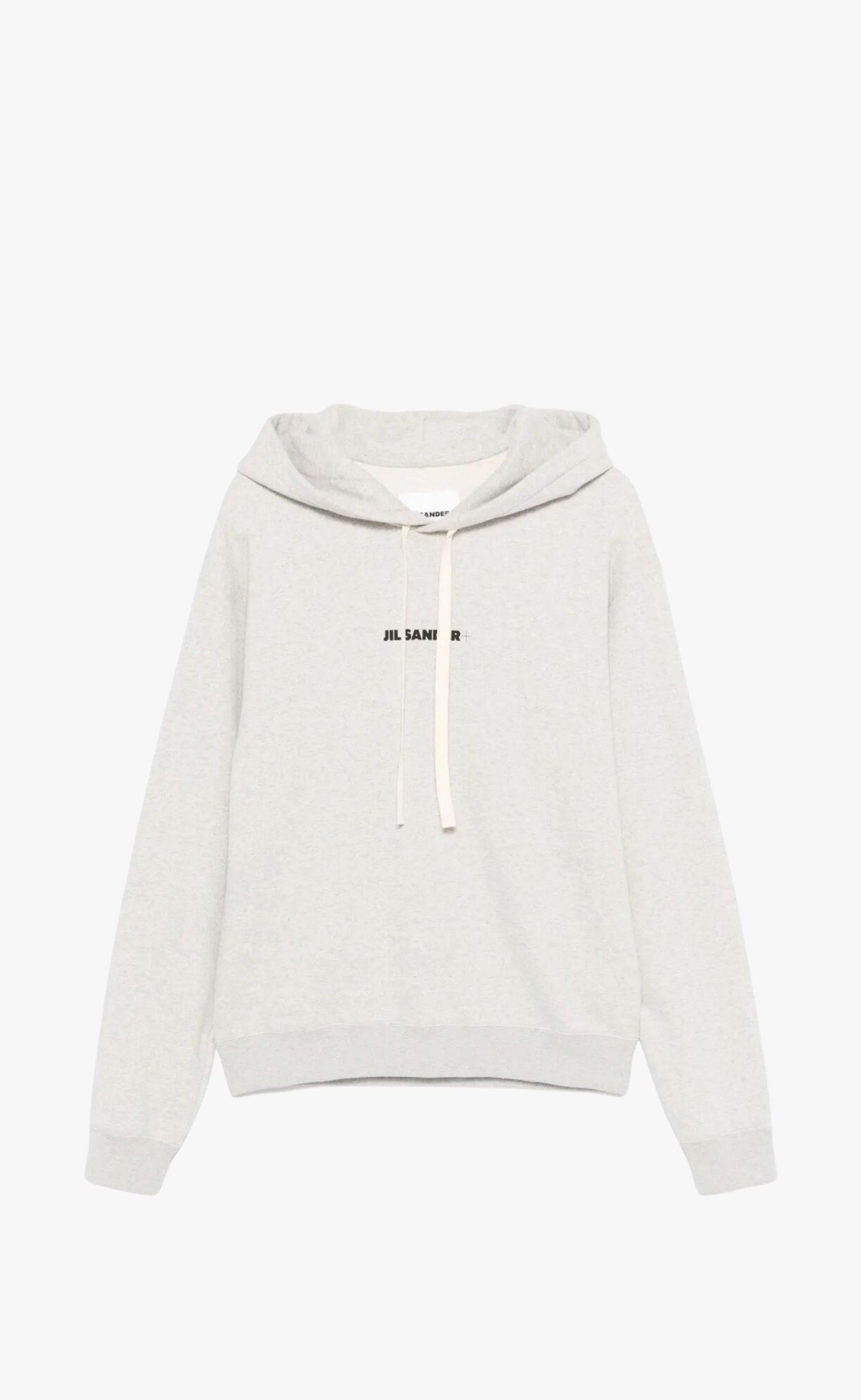 JIL SANDER LOGO PRINTED POWDER GREEN HOODIE