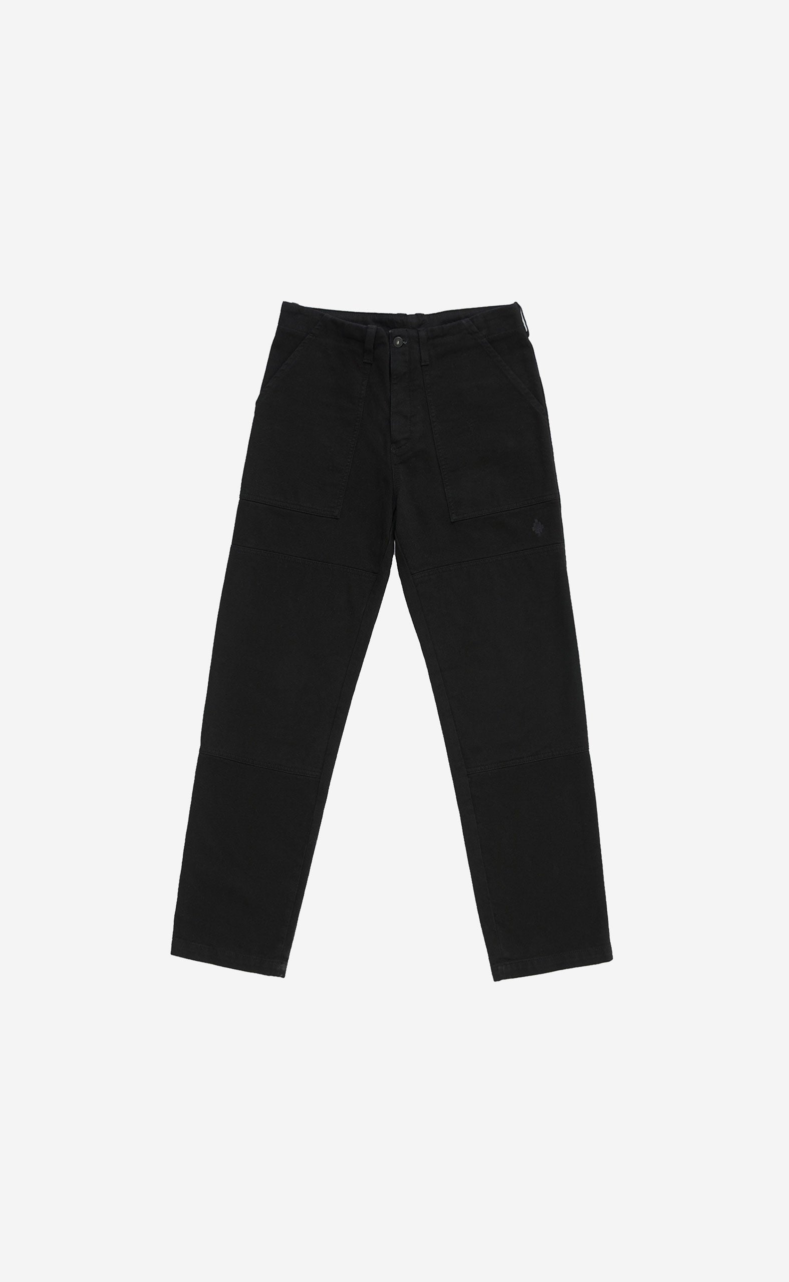 CROSS COTTON STRAIGHT PANTS BLACK BLACK