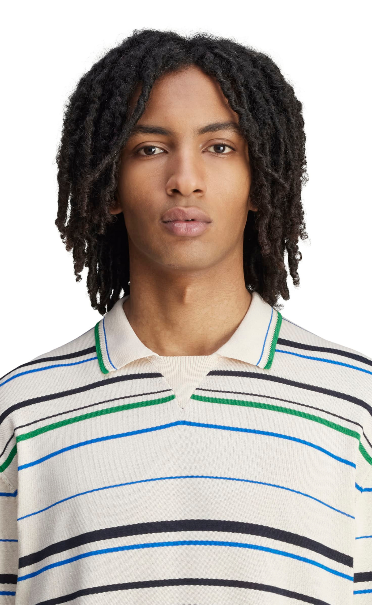 WB KNIT POLO WHITE GREEN T-SHIRT
