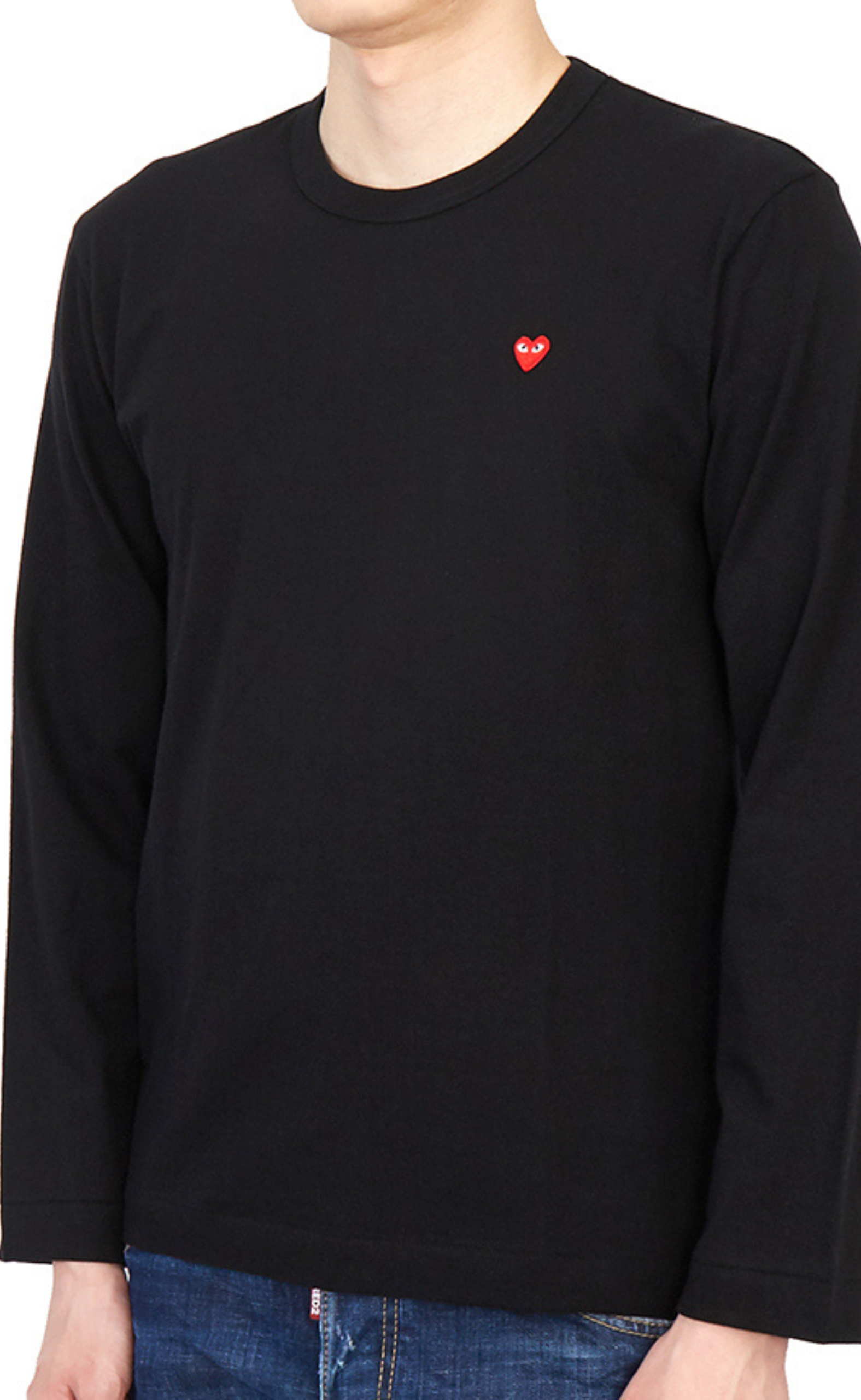 UNISEX WITH SMALL EMBLEM BLACK LONGSLEEVE