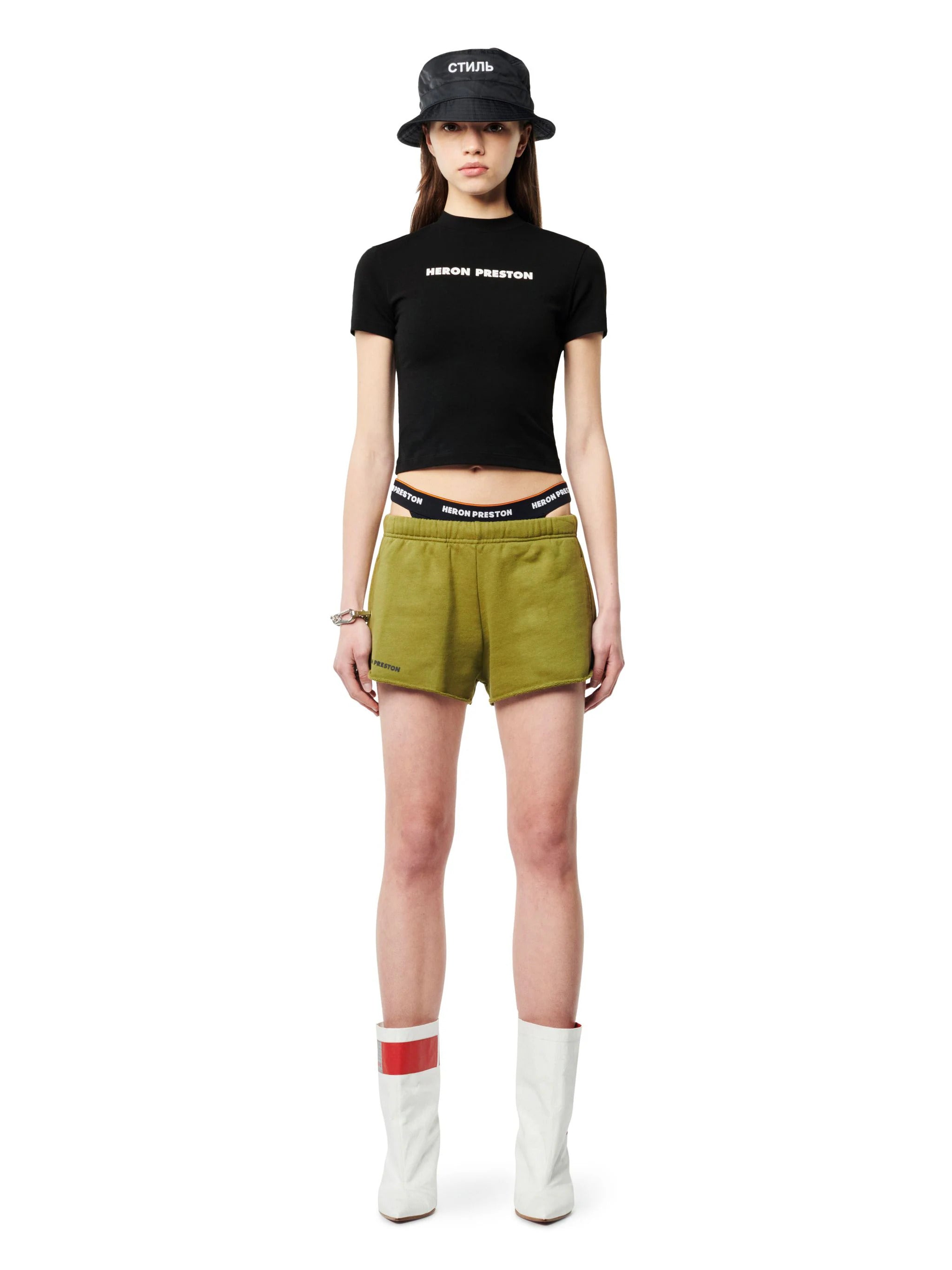 HERON PRESTON SS BABY TEE BLACK WHITE