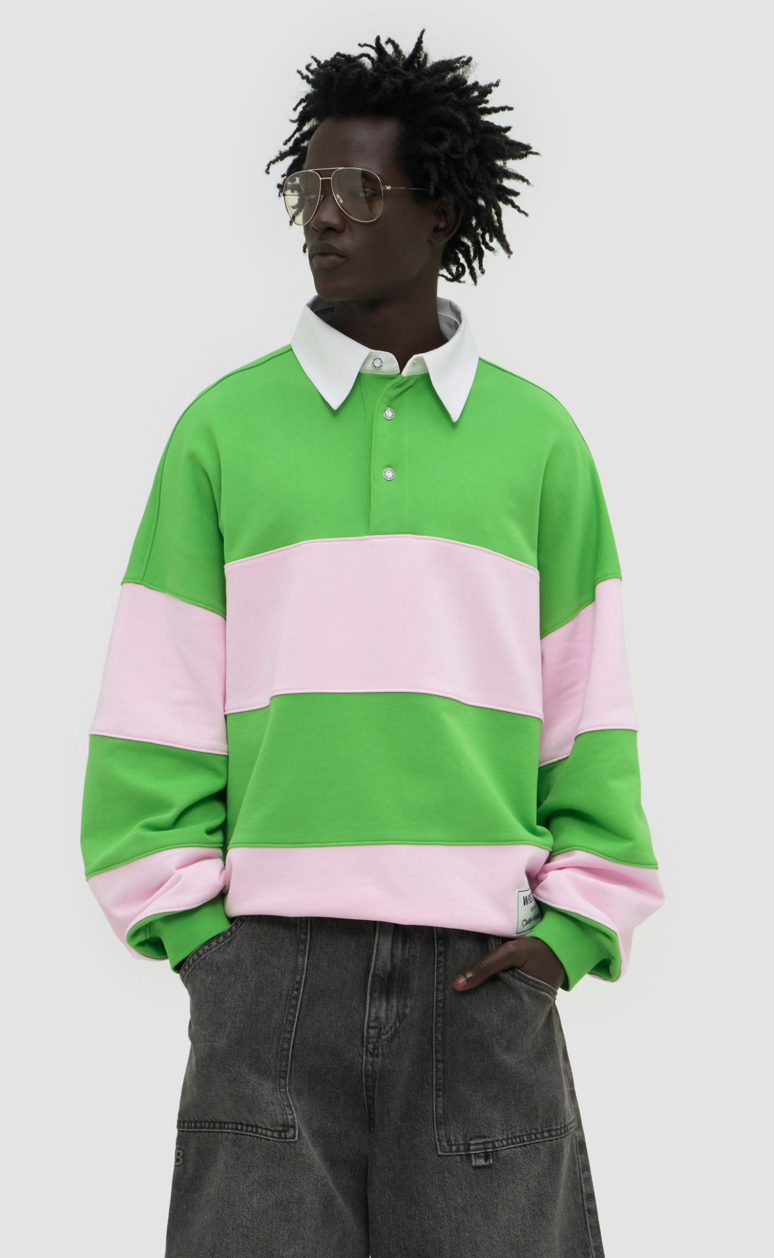 GERI POLO GRASS GREEN SWEATER