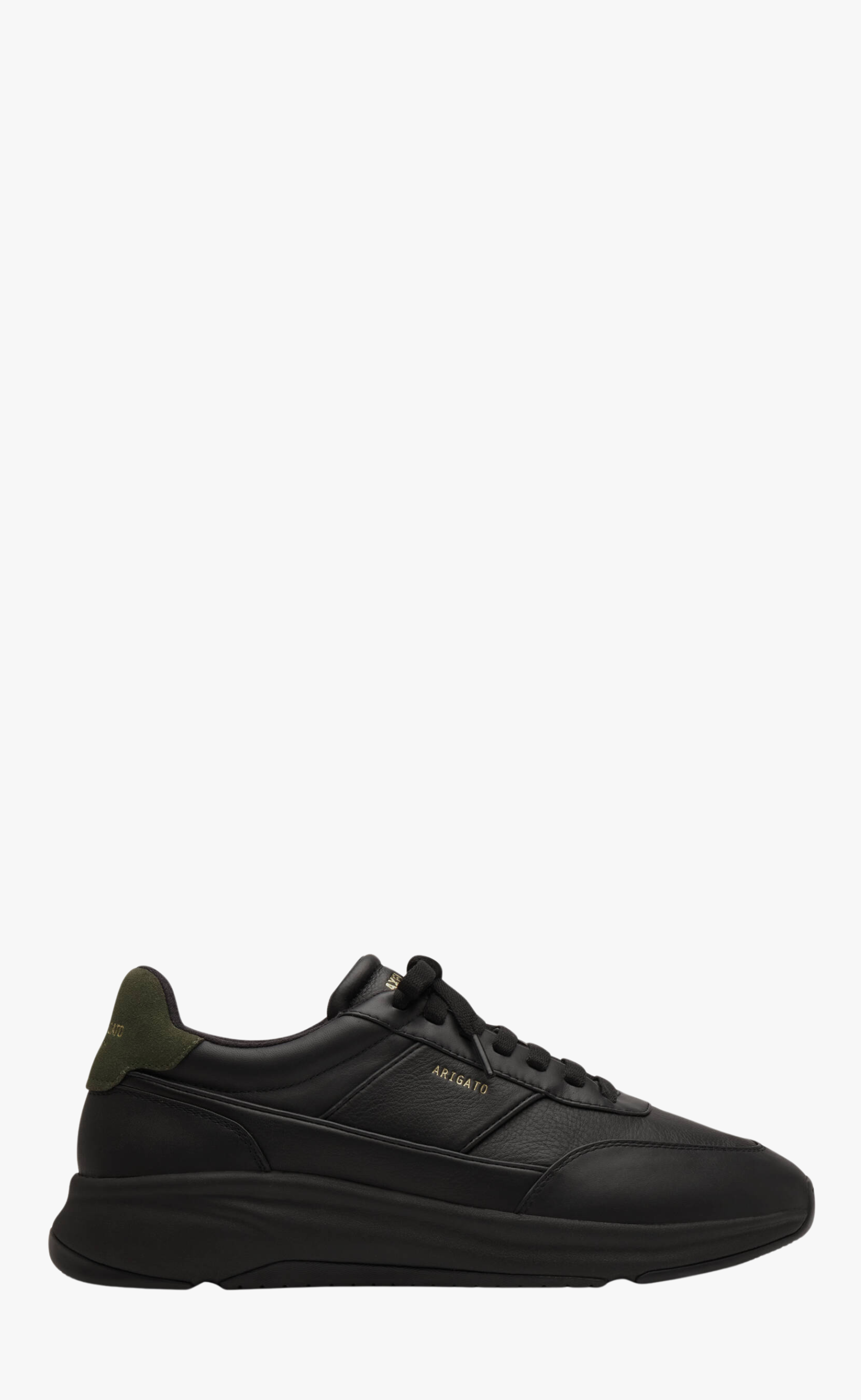 GENESIS NEO LEATHER RUNNER BLACK GREEN SNEAKER