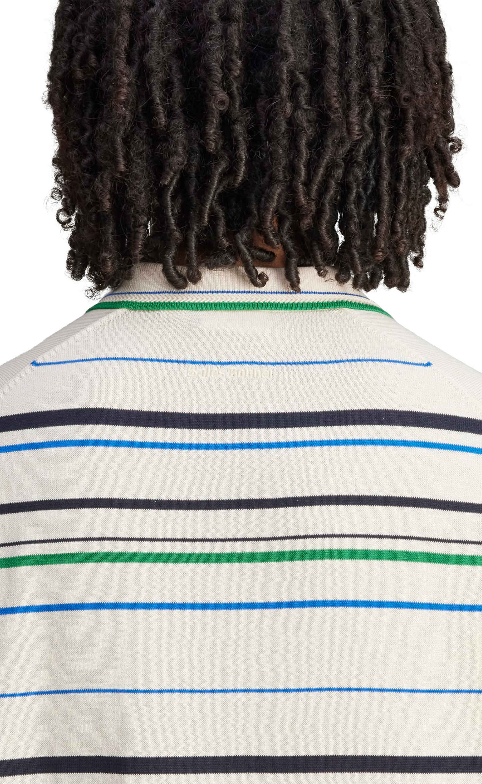 WB KNIT POLO WHITE GREEN T-SHIRT