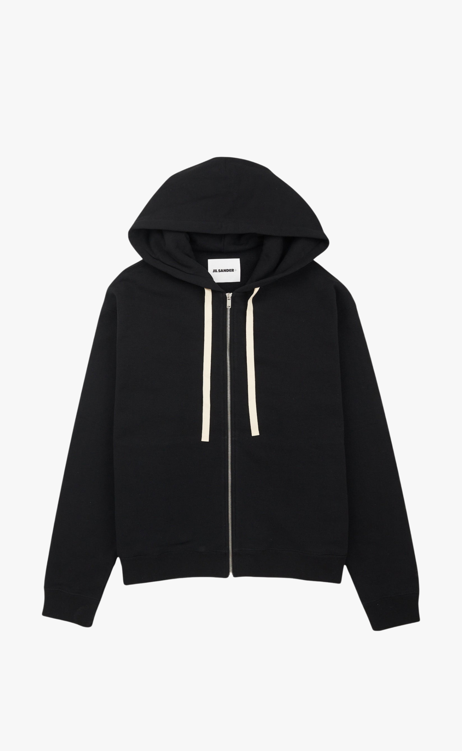 ZIPPED HOODIE BLACK