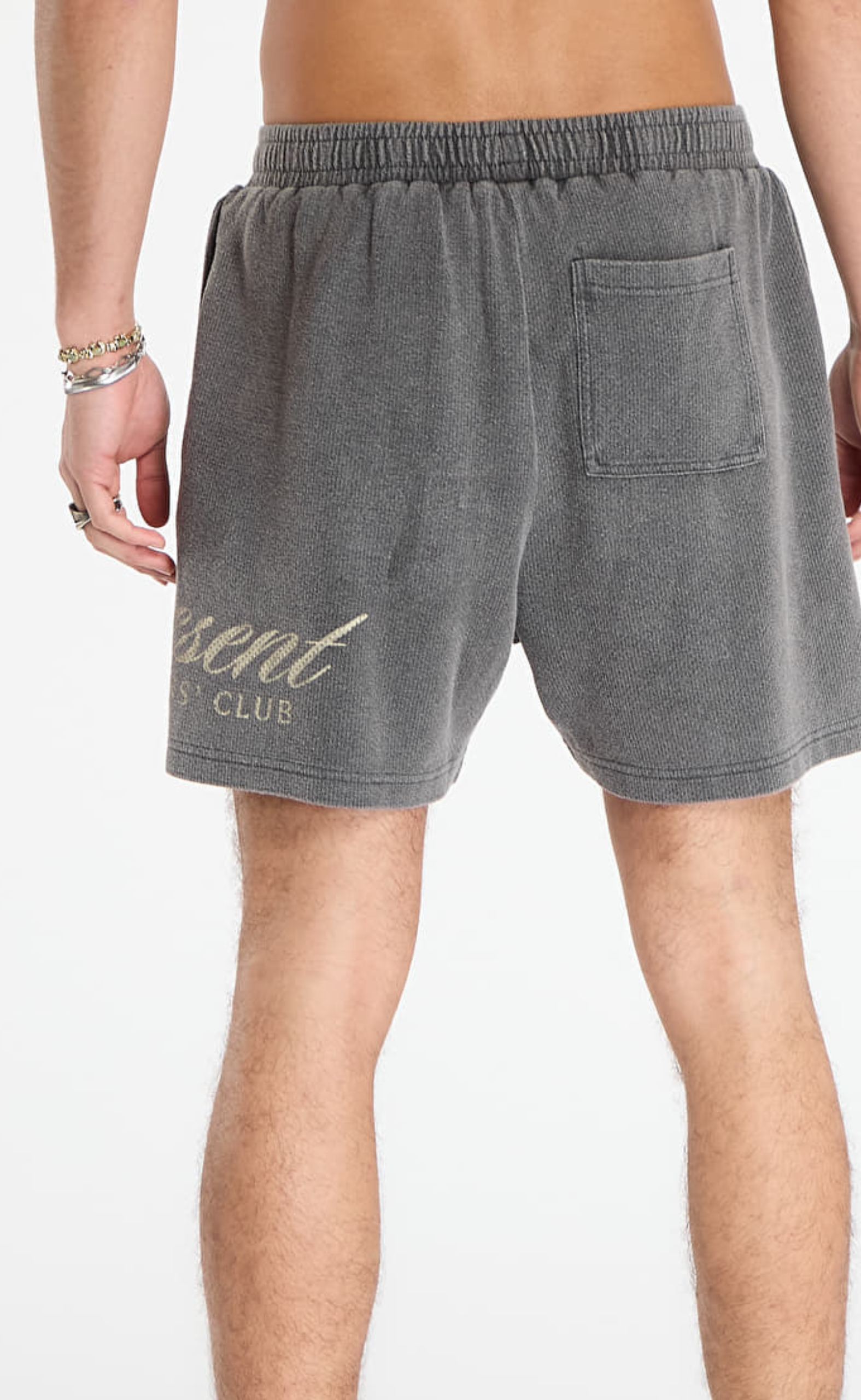 OWNERS CLUB SCRIPT MESH VINTAGE GREY SHORTS