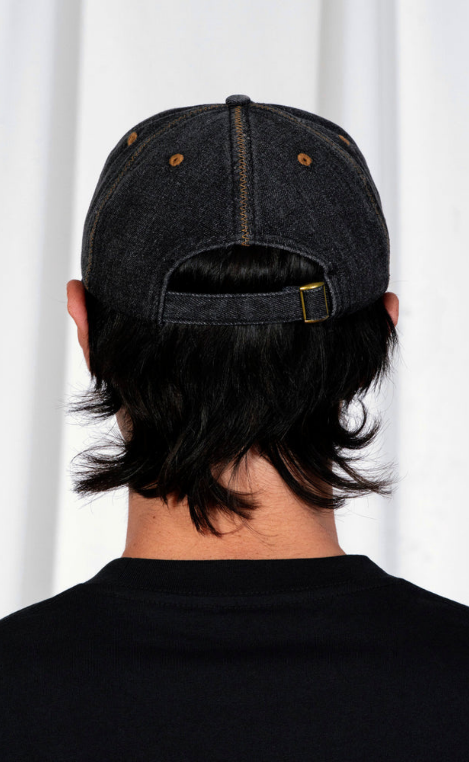 ZIG ZAG DENIM BLACK HAT