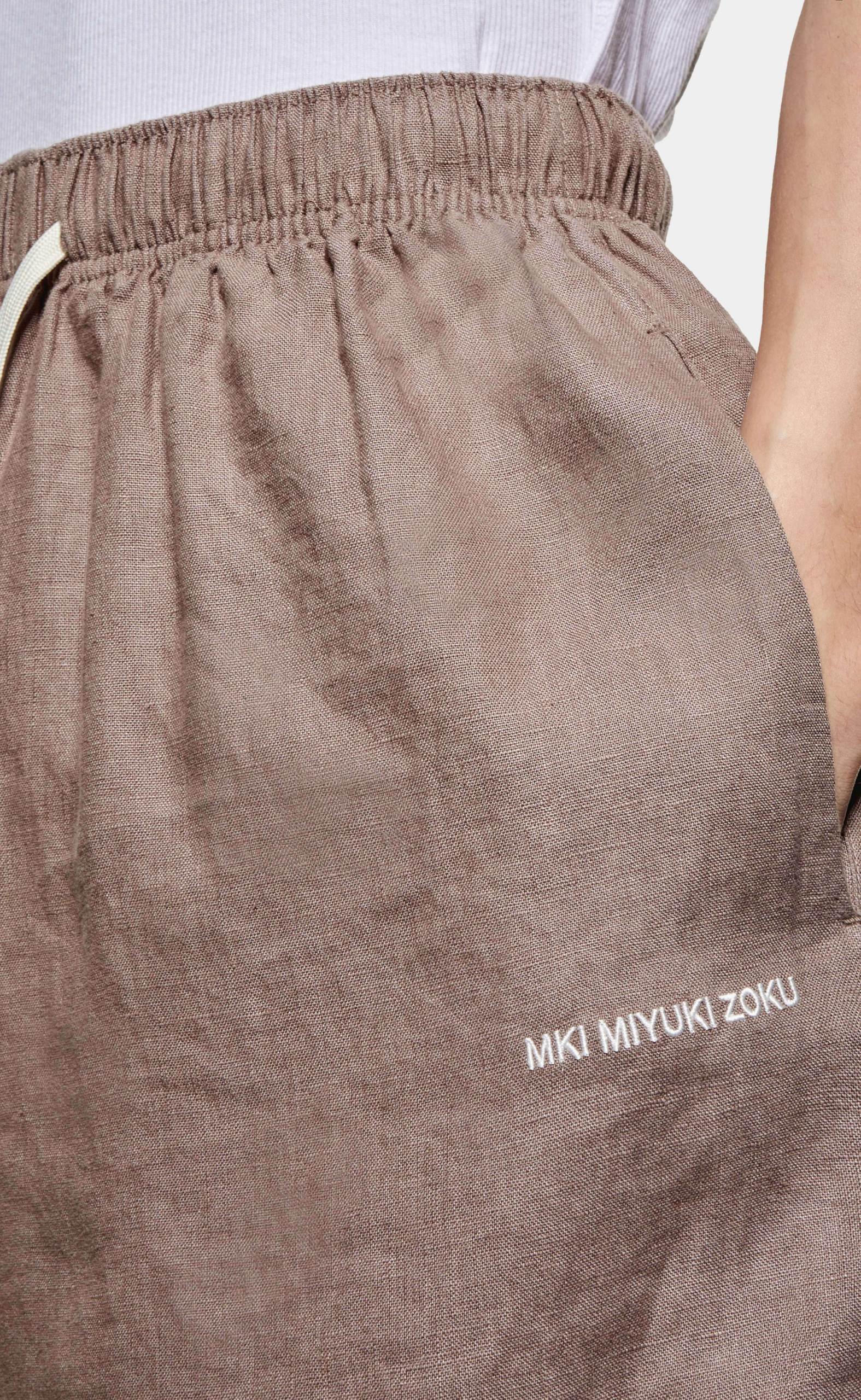 LINEN MUSHROOM SHORTS