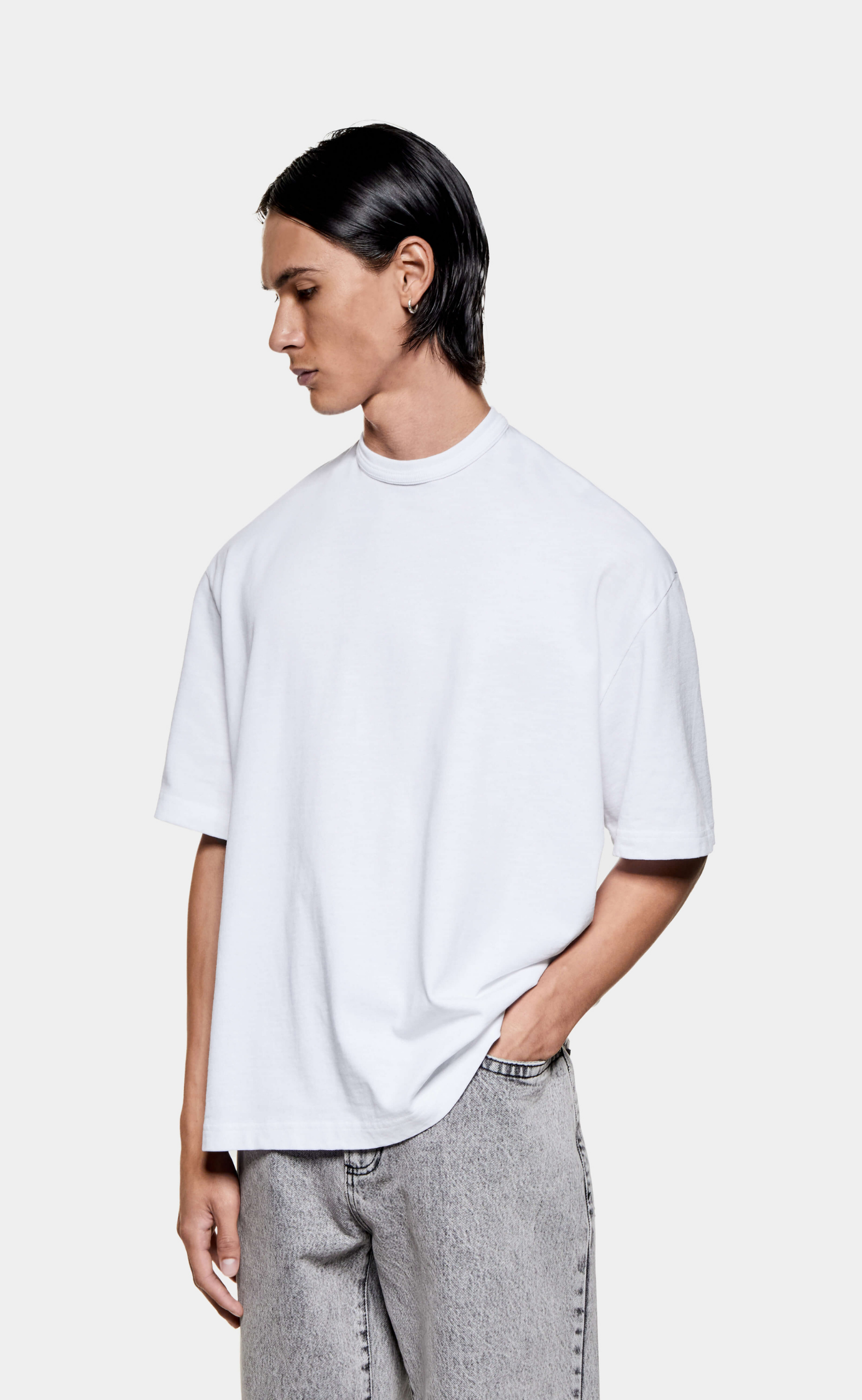 220 GSM SLUB WHITE T-SHIRT