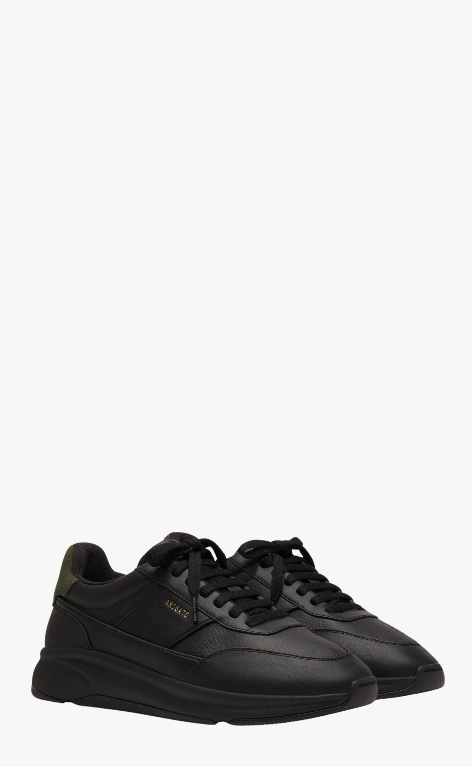 GENESIS NEO LEATHER RUNNER BLACK GREEN SNEAKER