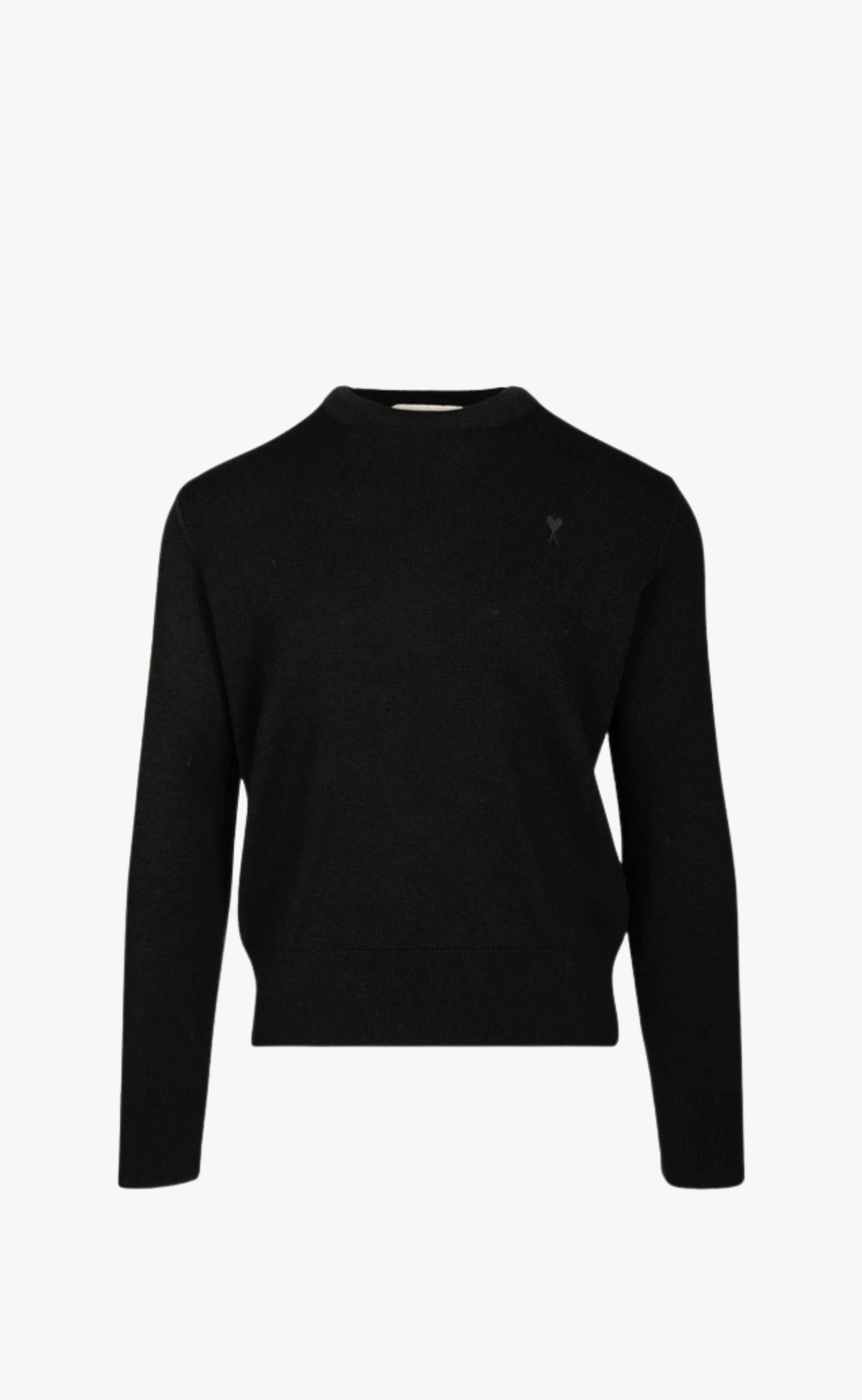 CONTRASTED AMI DE COEUR BLACK SWEATER