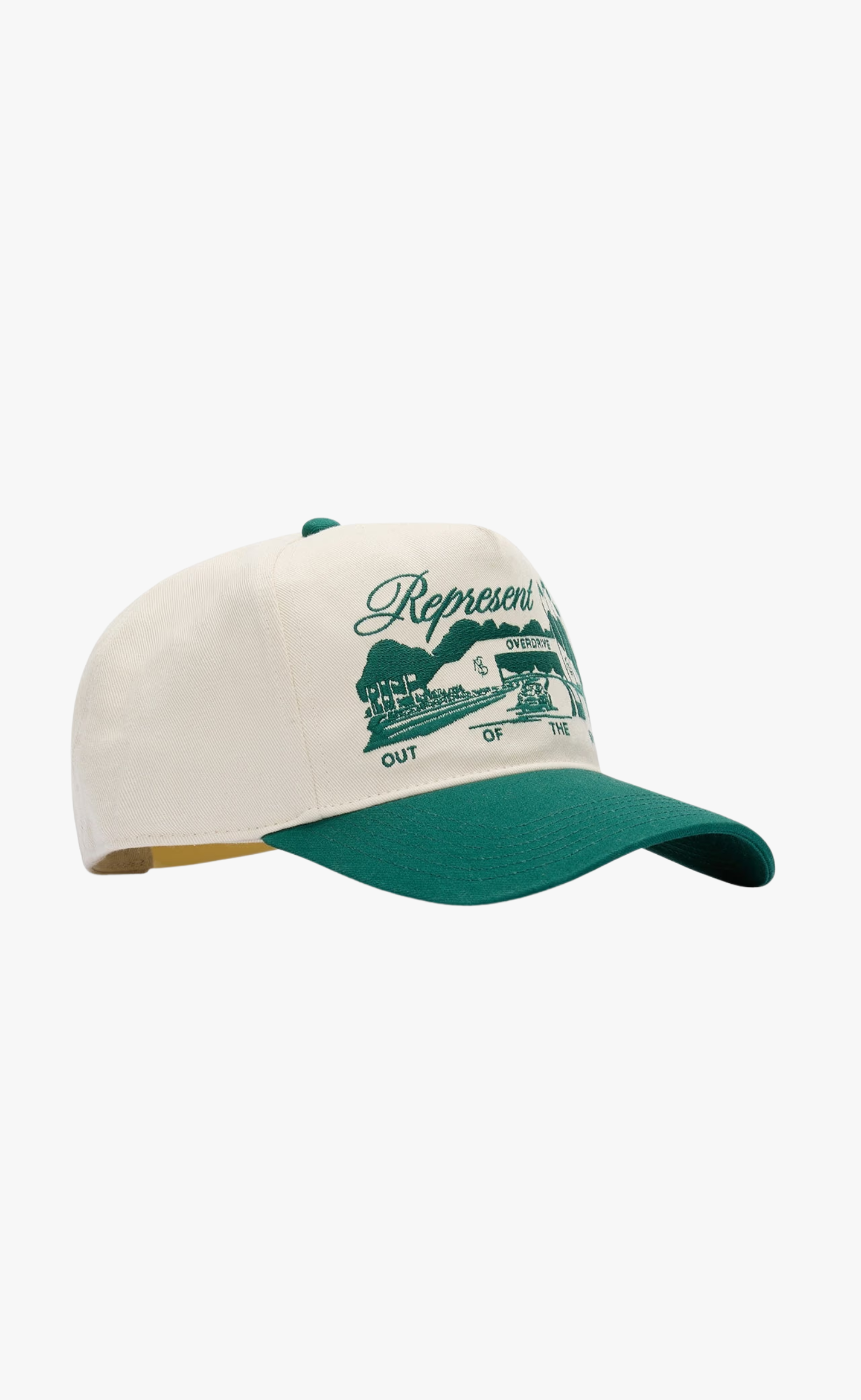RACEWAY WHITE GREEN HAT