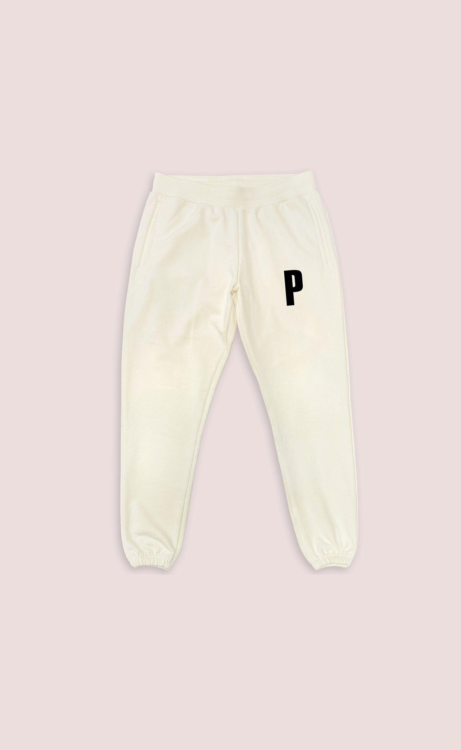 CLASSIC P CREAM SWEATPANTS