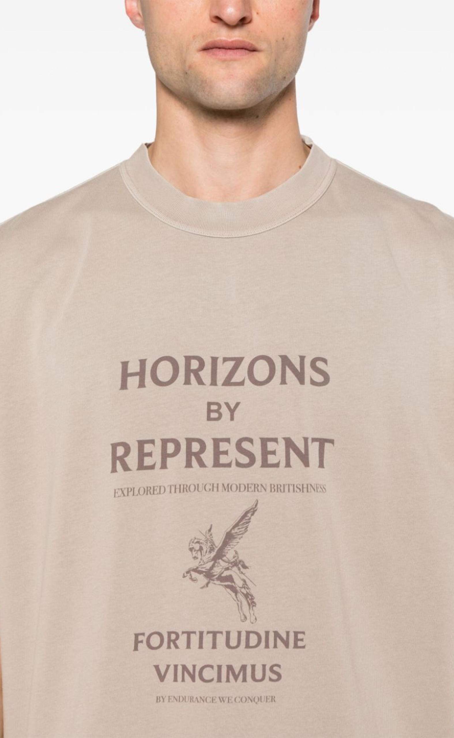 HORIZONS WASHED TAUPE T-SHIRT