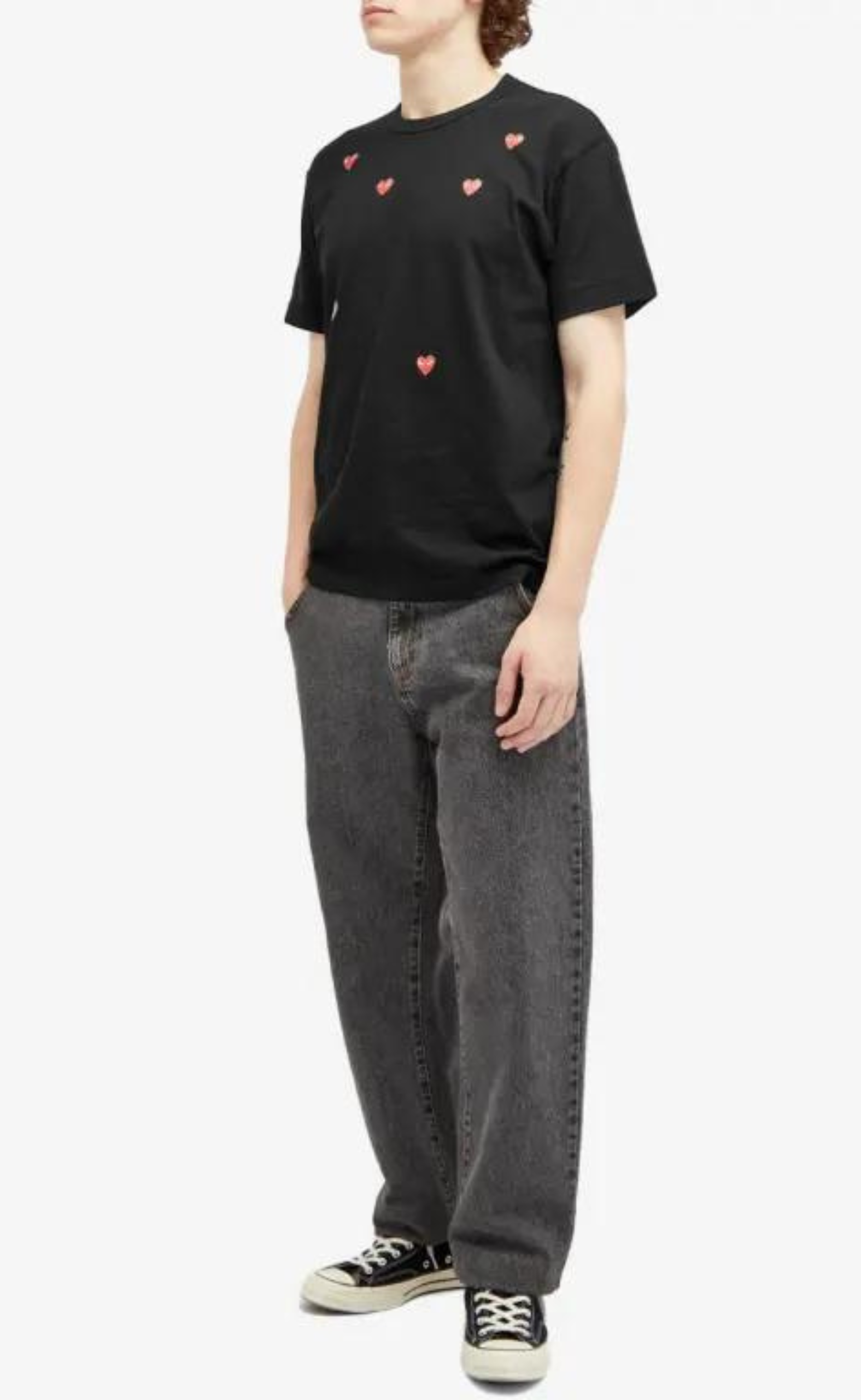 MANY HEART BLACK T-SHIRT