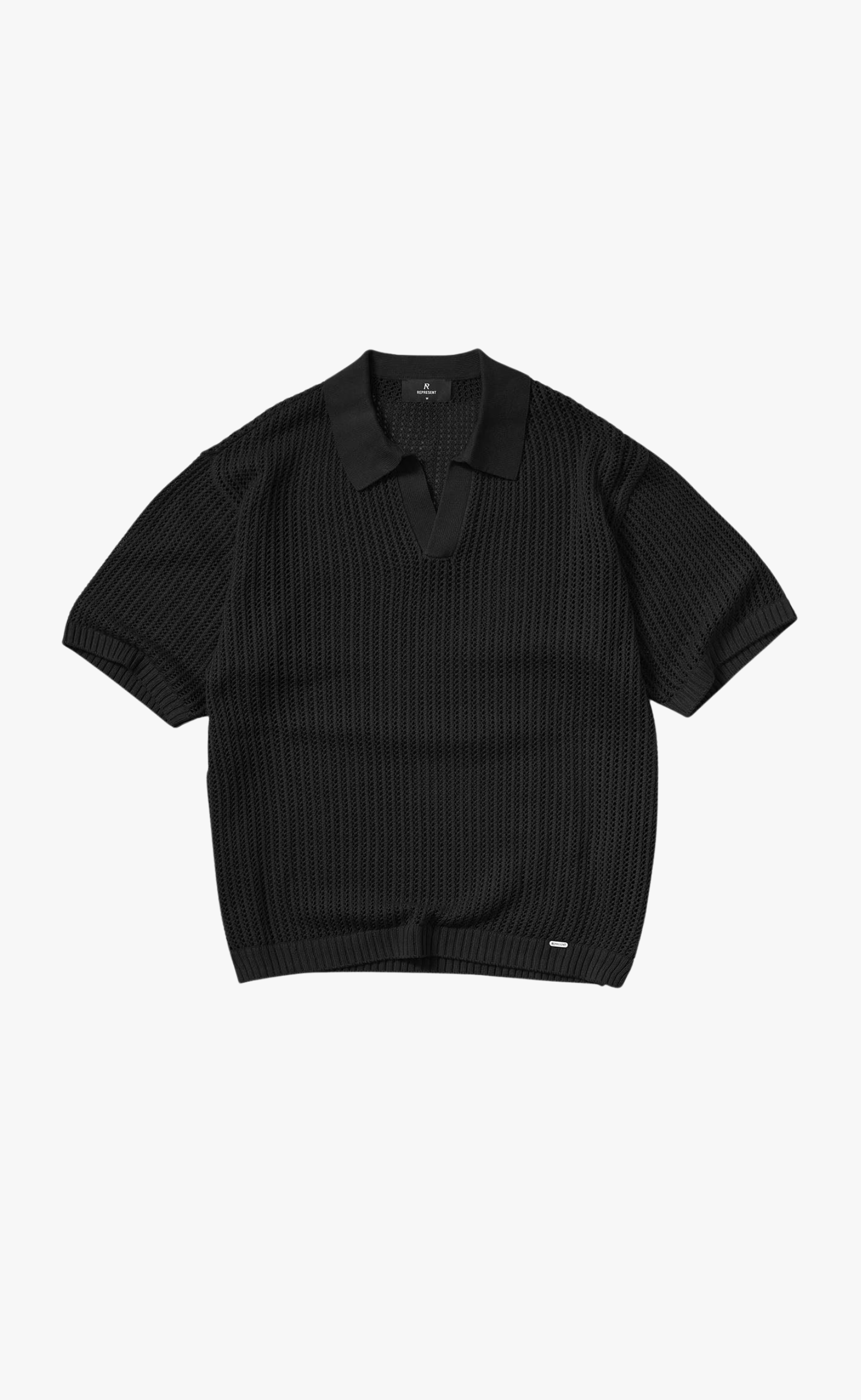 BEVERLY KNIT JET BLACK POLO T-SHIRT