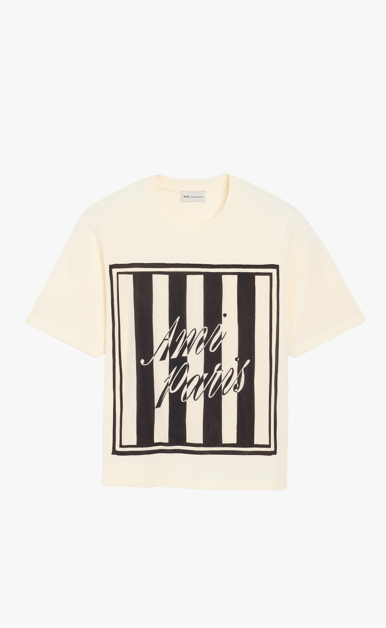 AMI PARIS SEWN SCARF WHITE T-SHIRT