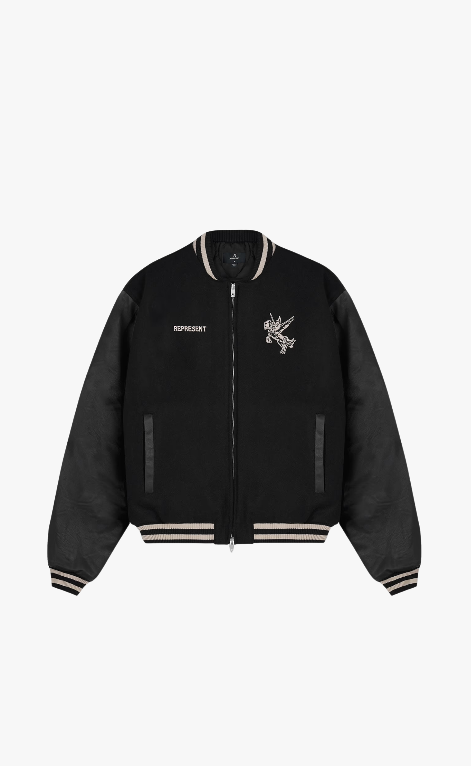 MASCOT WOOL VARSITY JET BLACK JACKET