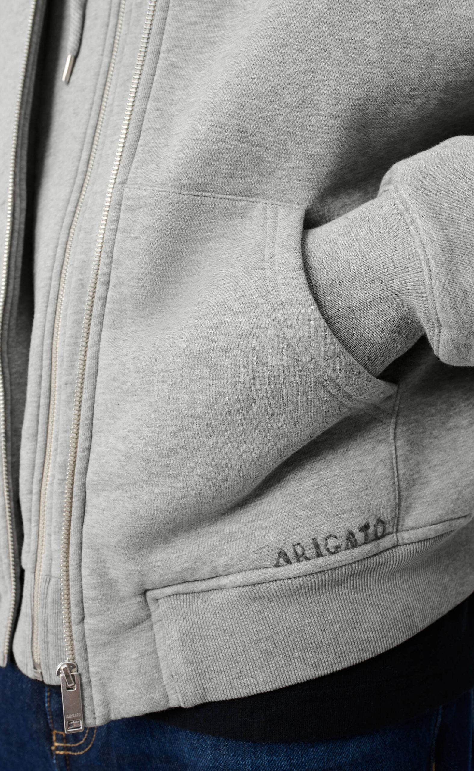 TREY GREY MELANGE HOODIE