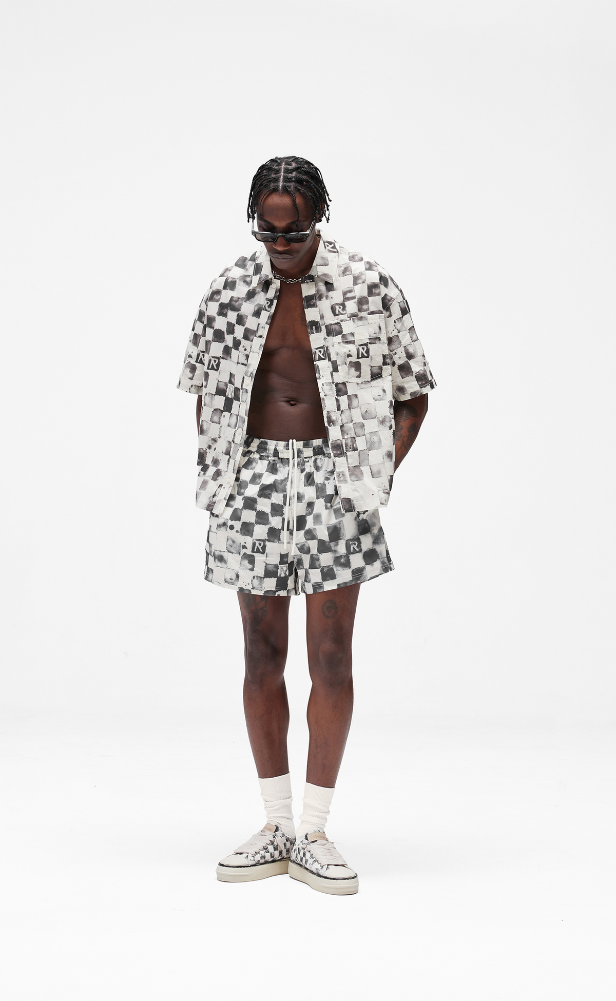 POOL SIDE SWIM FLAT WHITE SHORTS