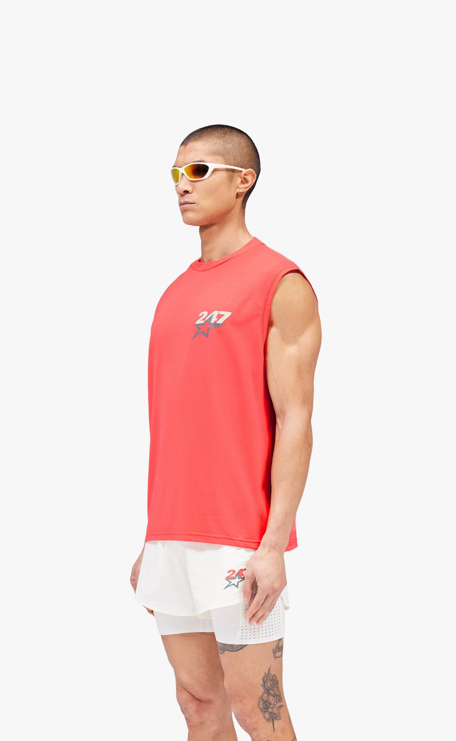 TEAM 247 STAR OS RACING RED TANK TOP