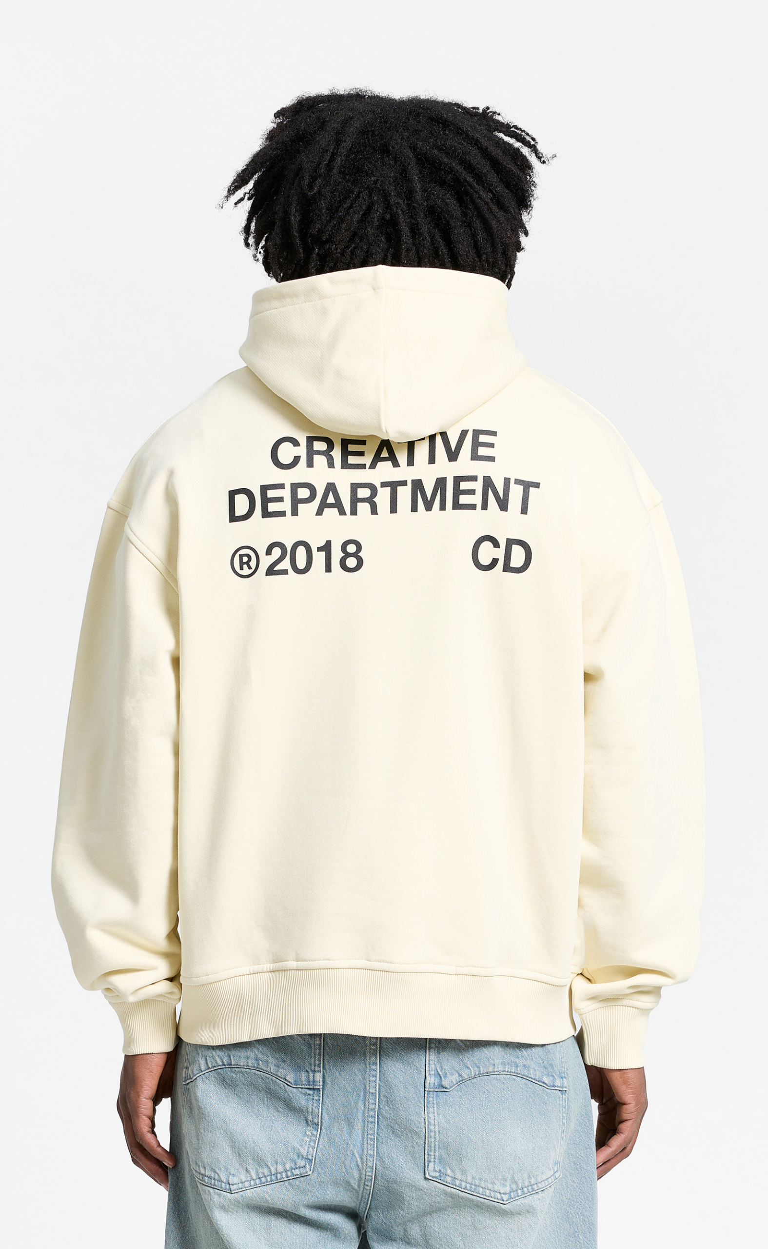 CREATIVE DEPT ZIP CREAM HOODIE