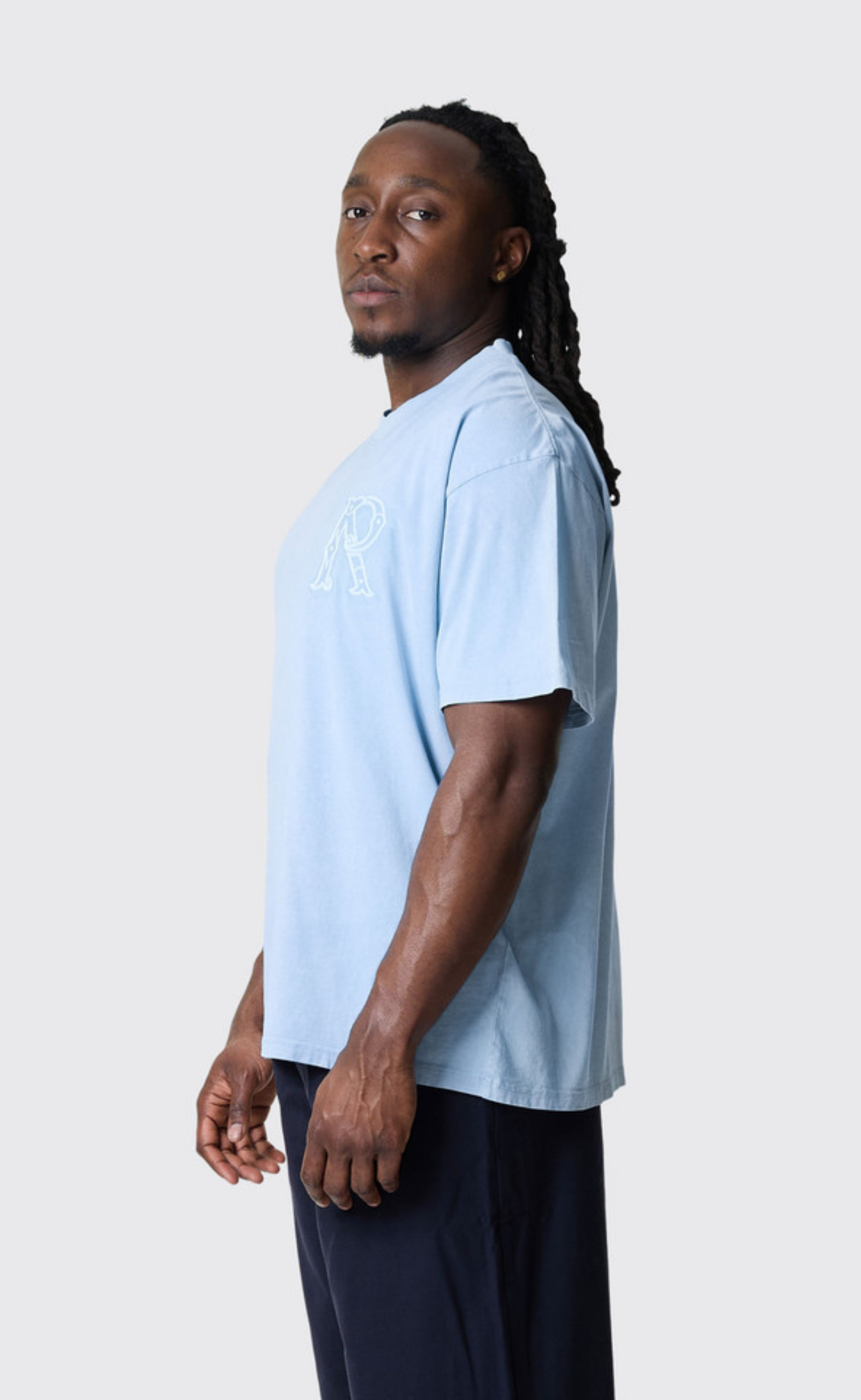 WESTERN INITIAL MOUNTAIN BLUE T-SHIRT
