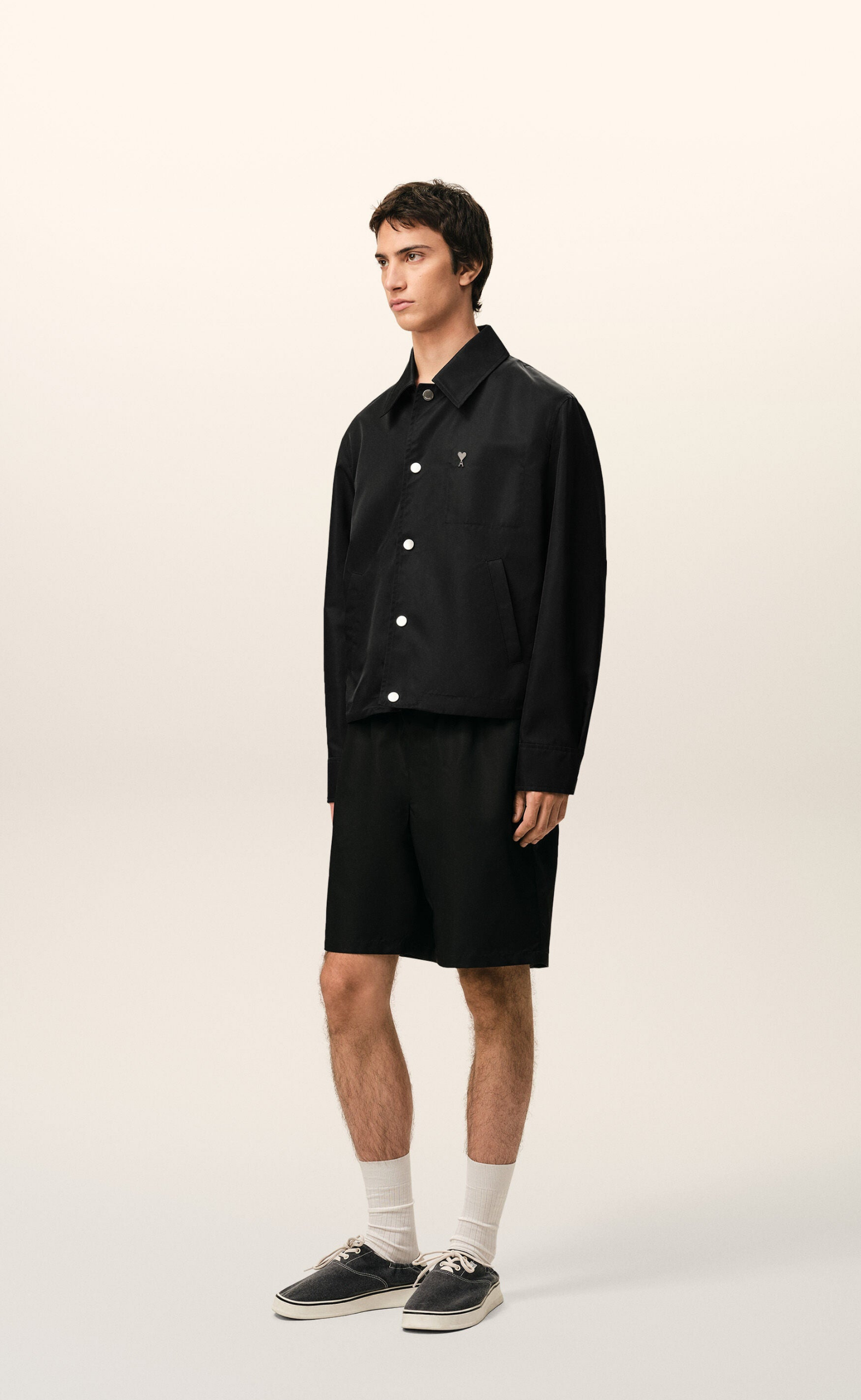 NYLON AMI DE COEUR STUD BUTTONED BLACK JACKET
