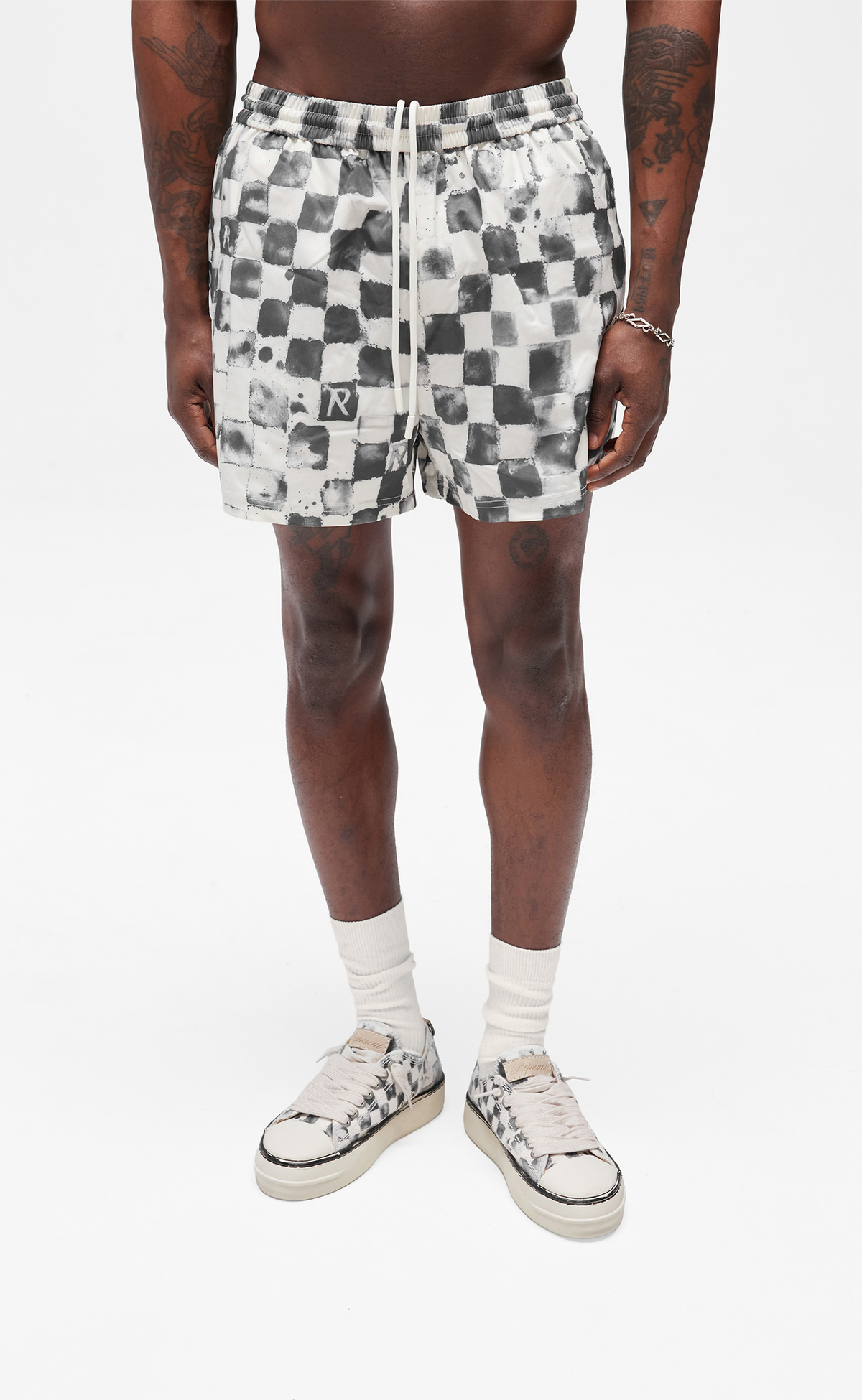 POOL SIDE SWIM FLAT WHITE SHORTS