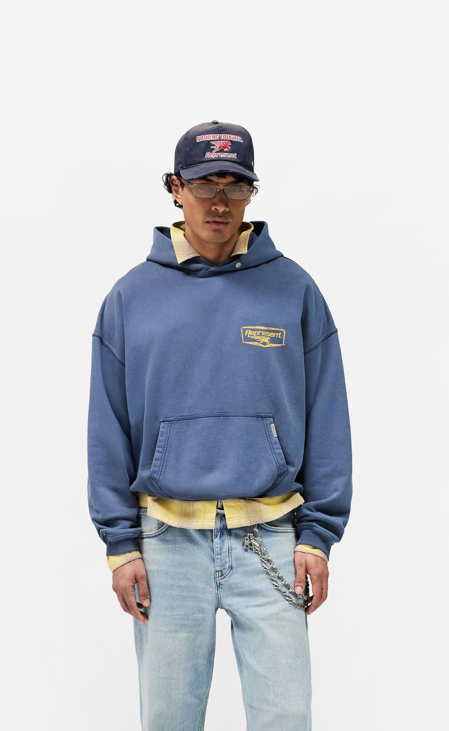 NOTHING FASTER INDIGO HOODIE