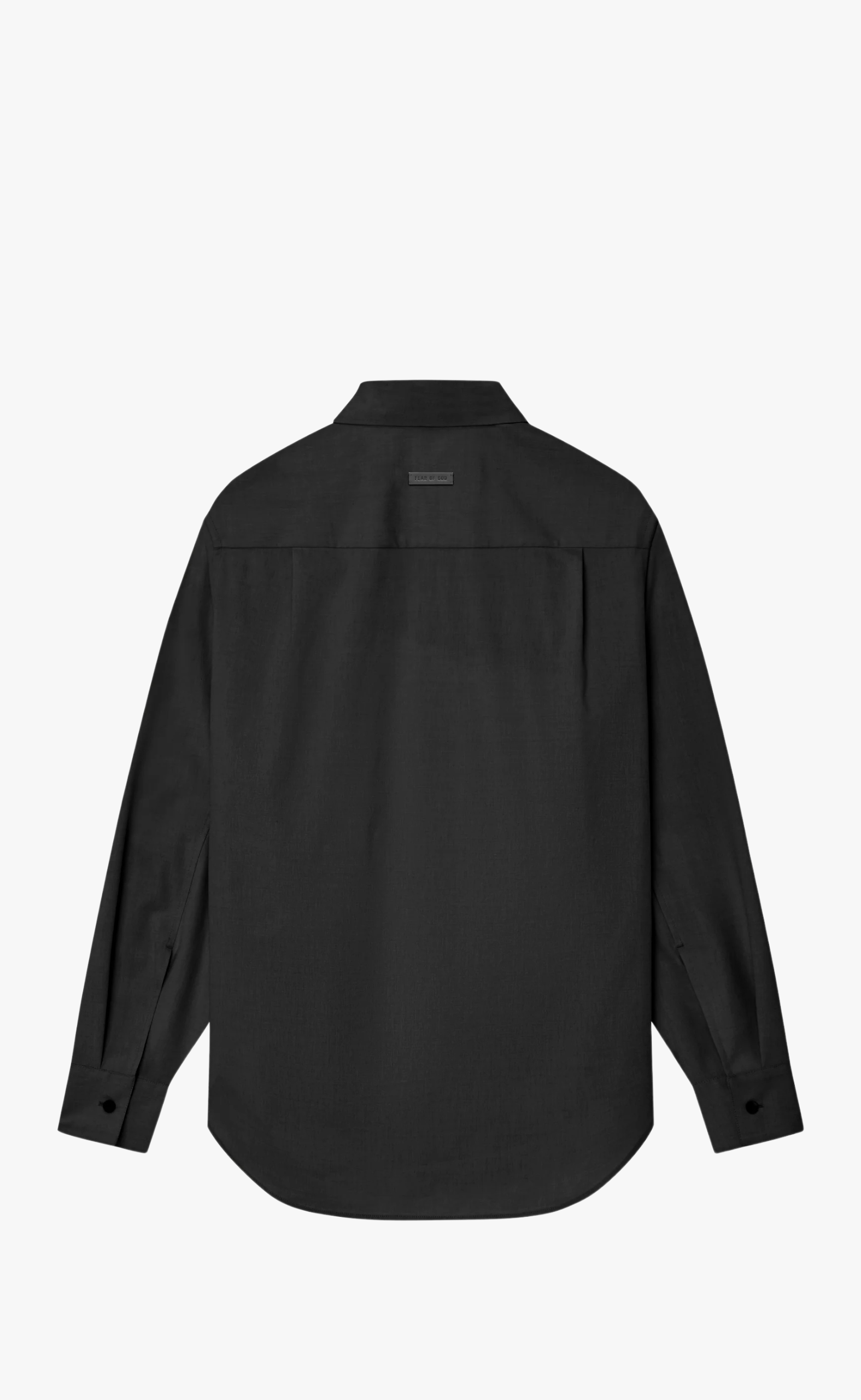 COTTON WOOL OXFORD CLASSIC BLACK SHIRT