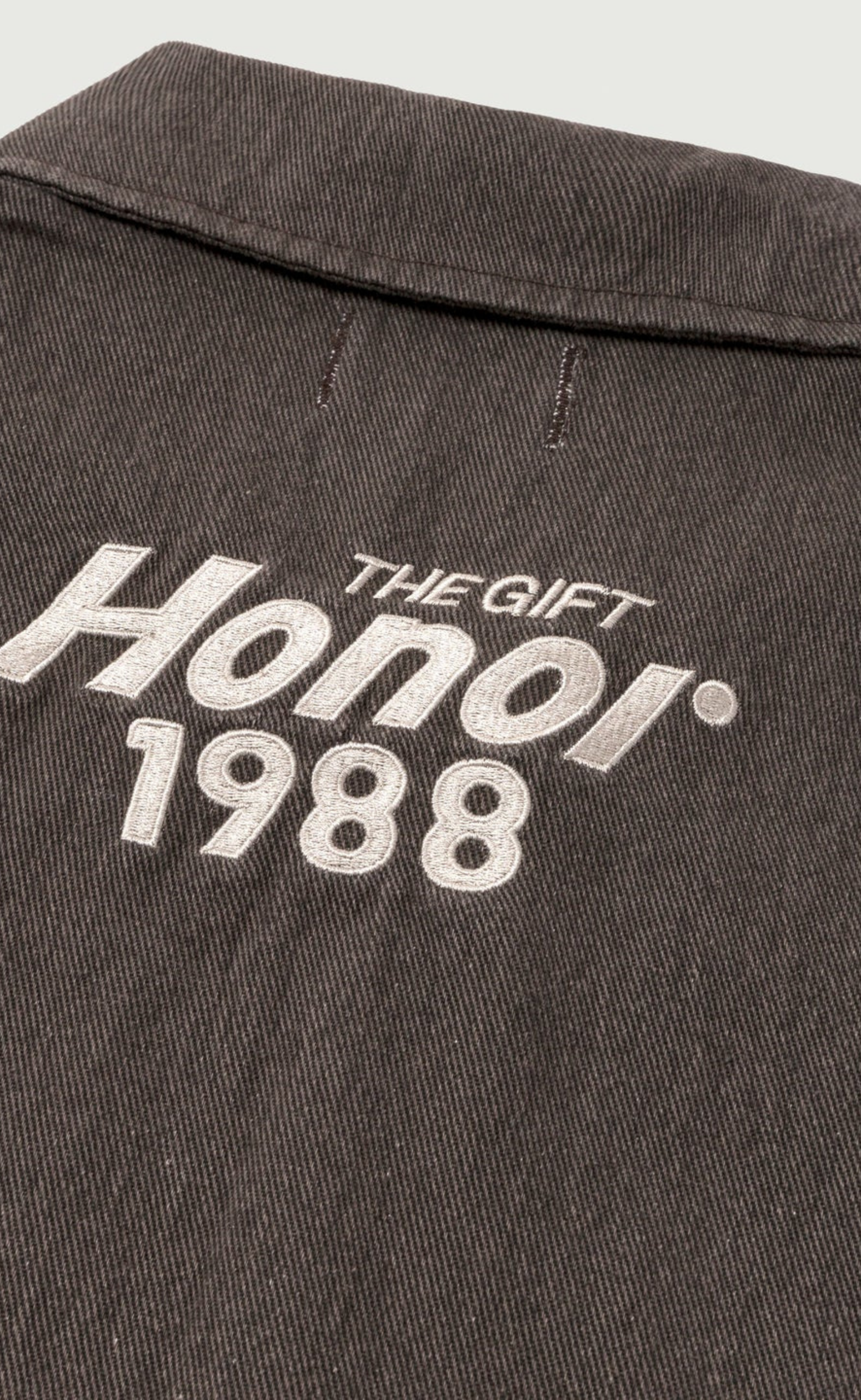 TWILL FULL ZIP BLACK SHIRT
