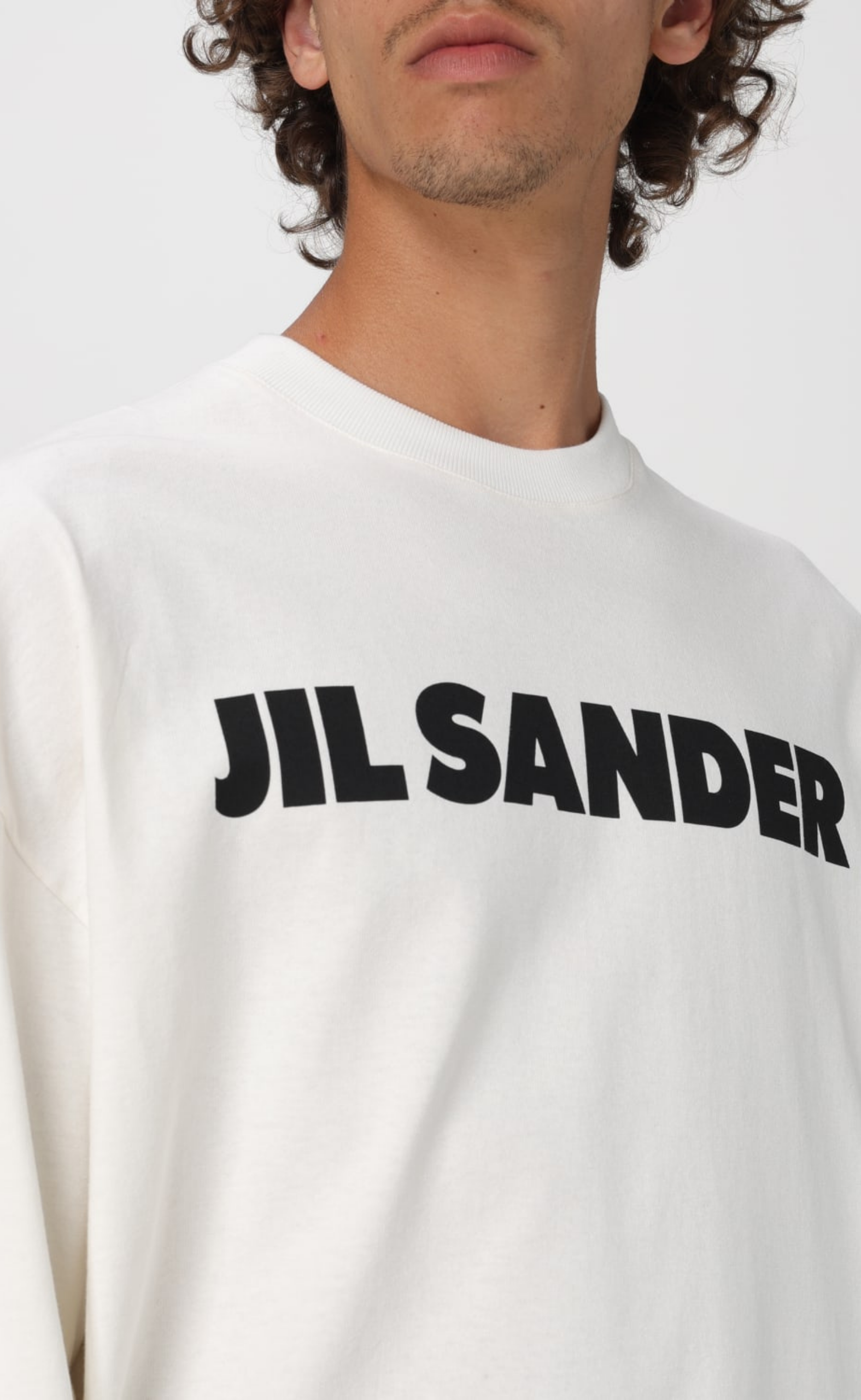 JIL SANDER PRINTED LOGO PORCELAIN LONGSLEEVE