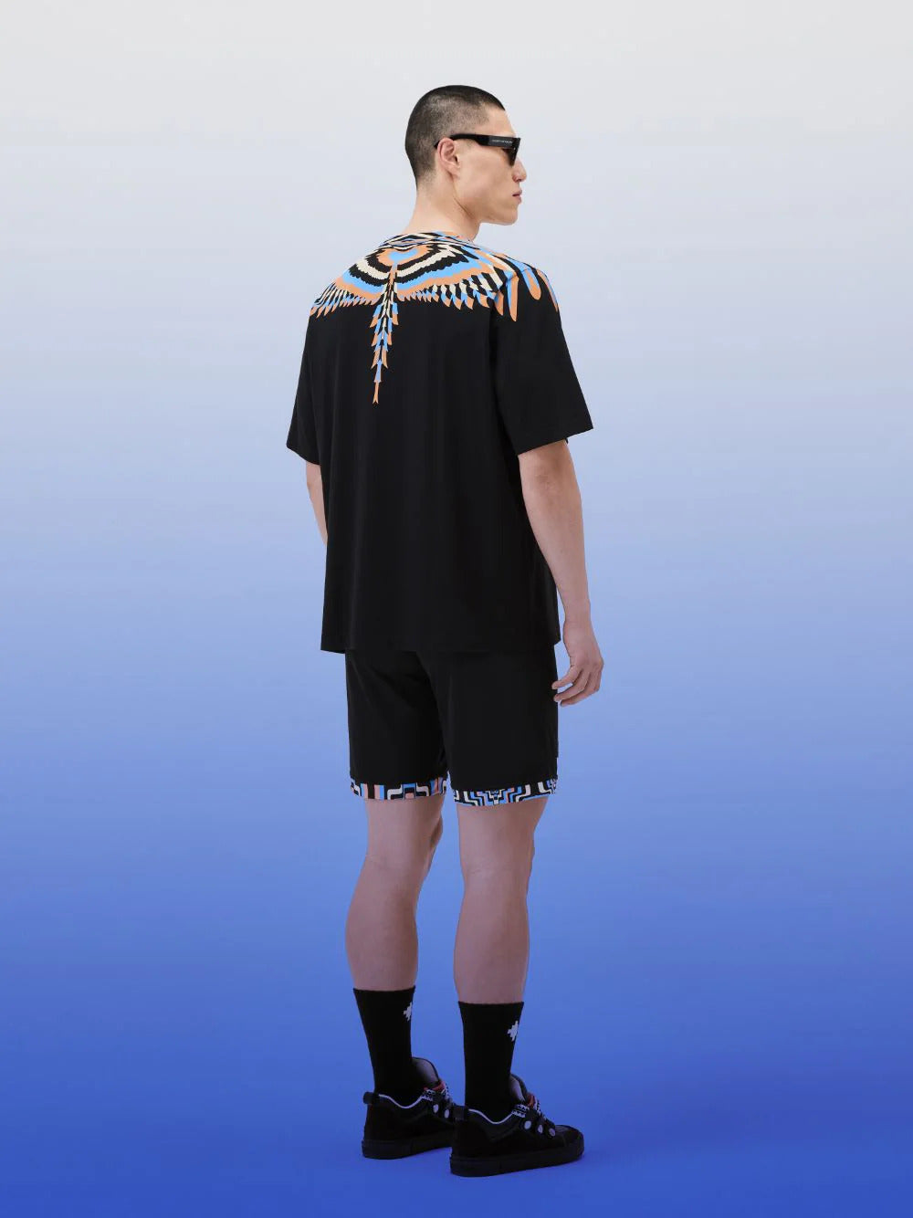 OPTICAL WINGS OVER T-SHIRT BLACK SALMON