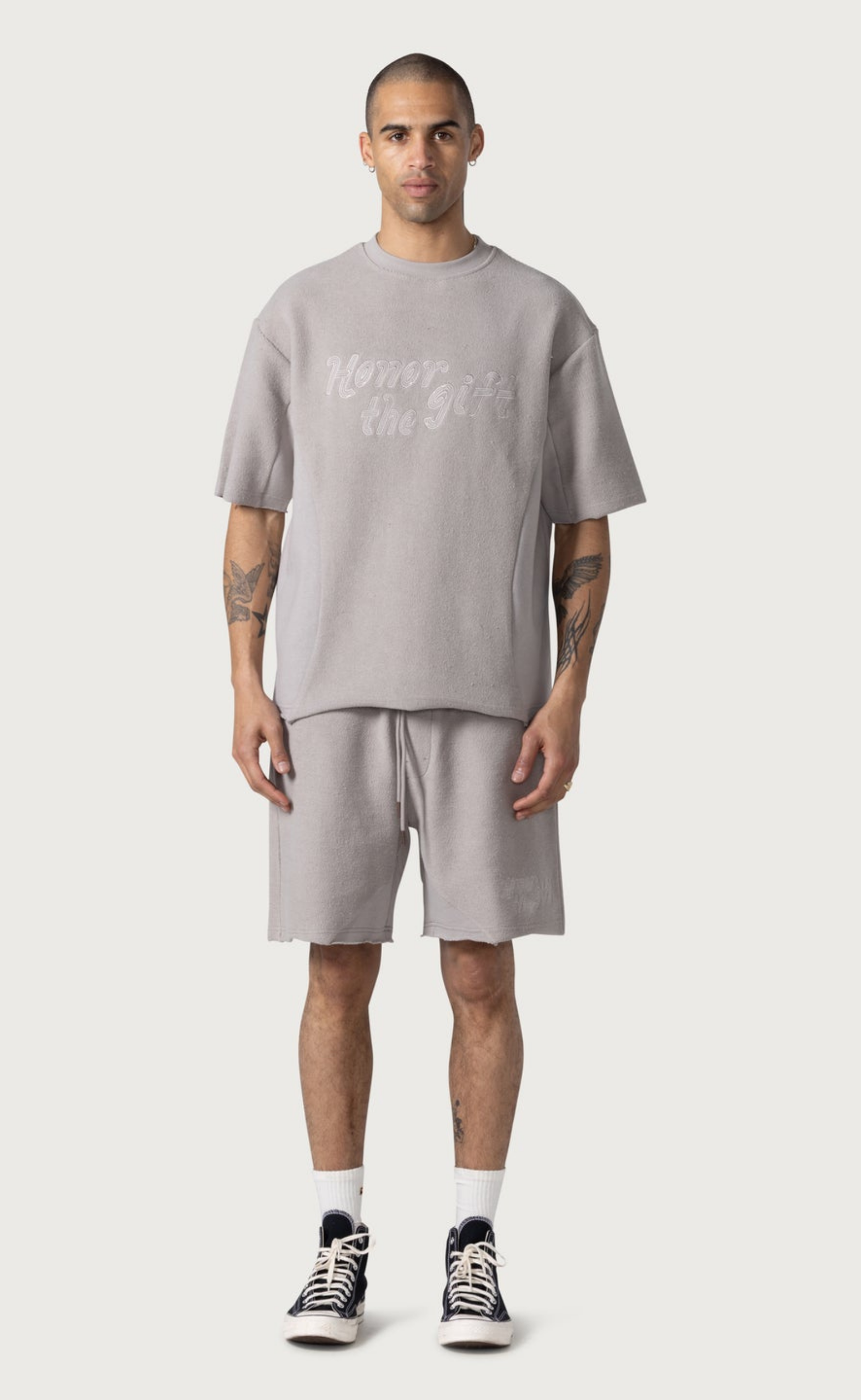BLOCK PARTY REVERSE TERRY STONE SHORTS