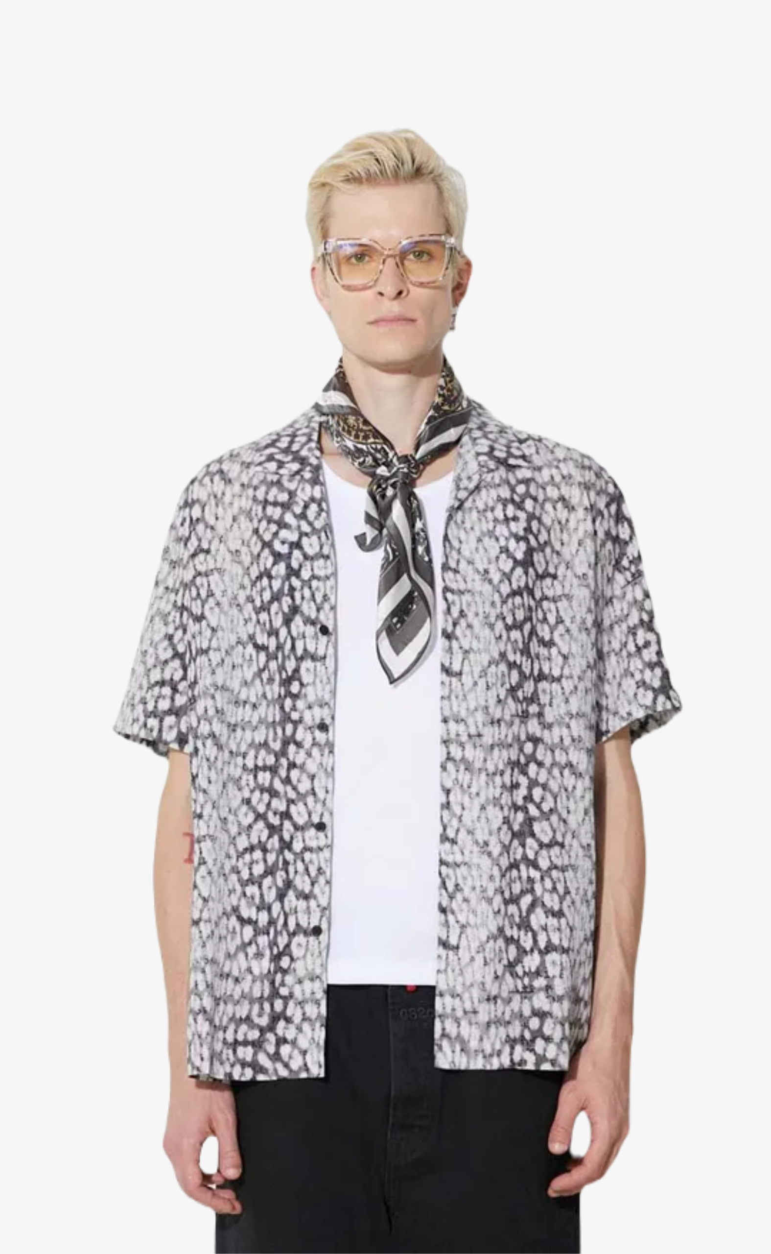 WHITENOISE LEOPARD RESORT SS MULTI SHIRT