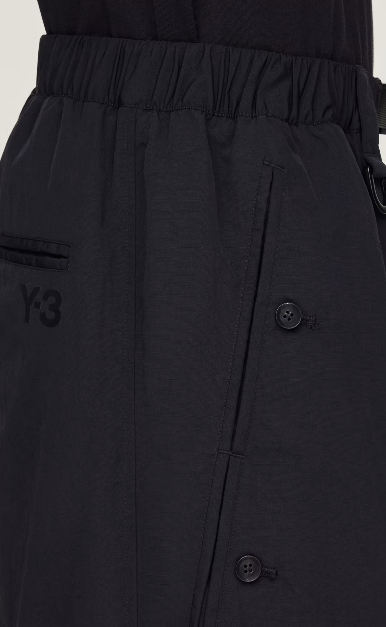 NYLON BOTTOMS BLACK PANTS