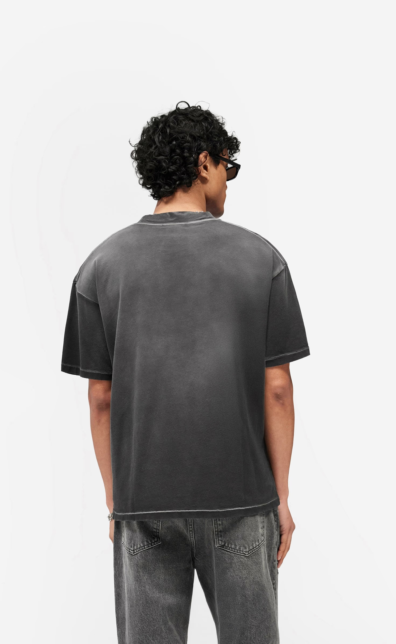 LOADED WITH LOVE STAINED BLACK T-SHIRT