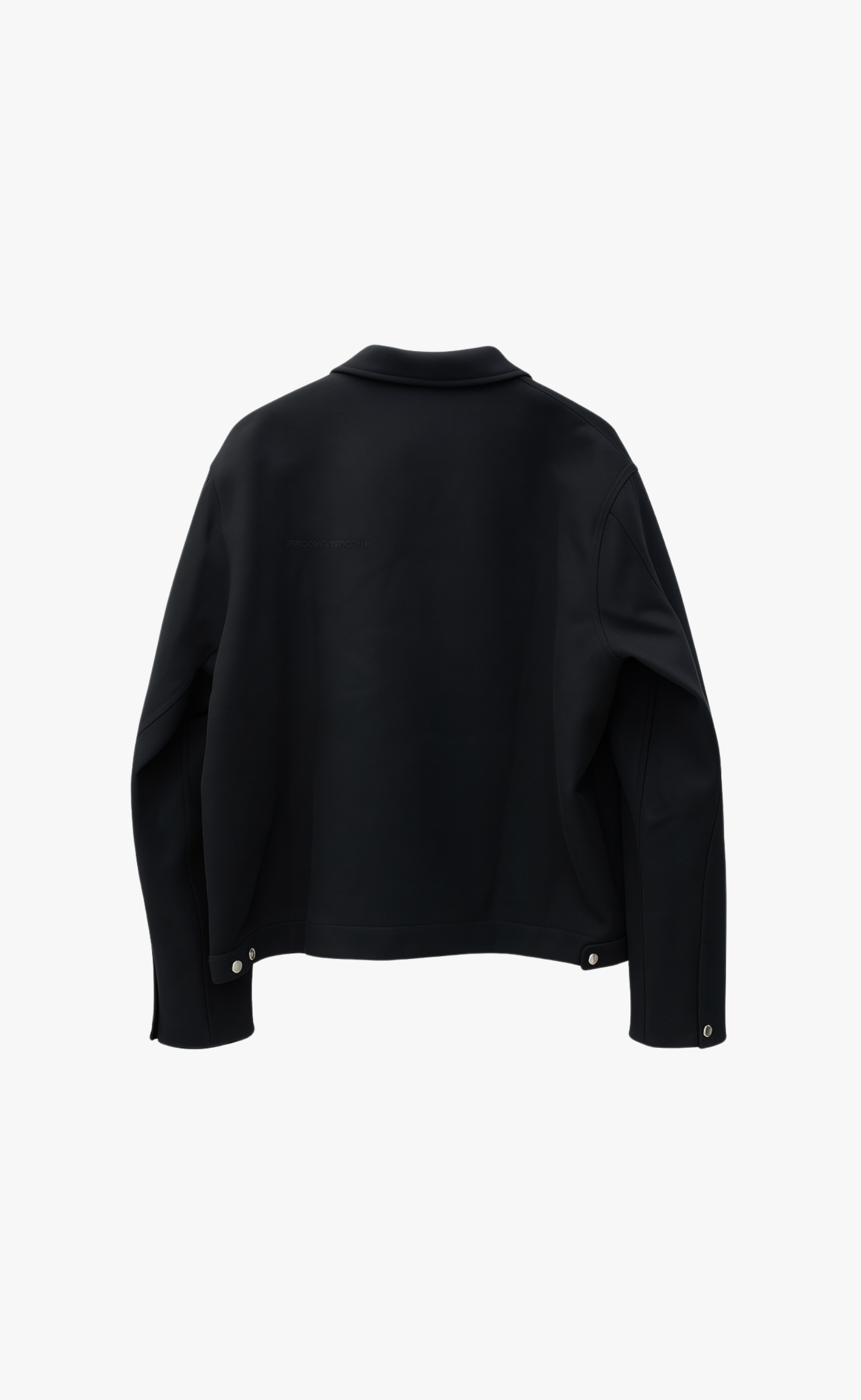 NUMBER WOOL ZIP-UP BLACK JACKET
