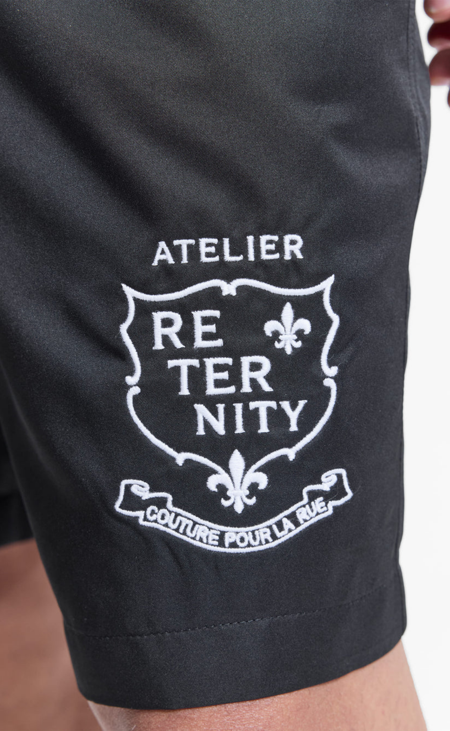 L ATELIER DE LA RUE SWIM BLACK SHORTS
