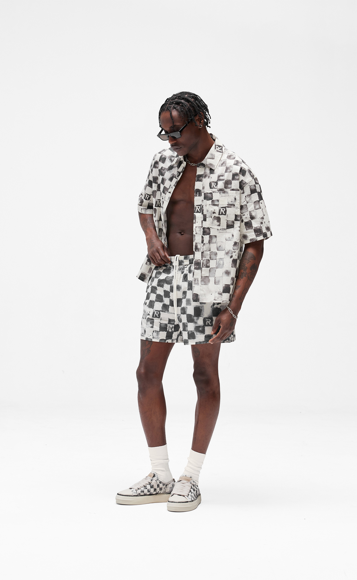 POOL SIDE SWIM FLAT WHITE SHORTS
