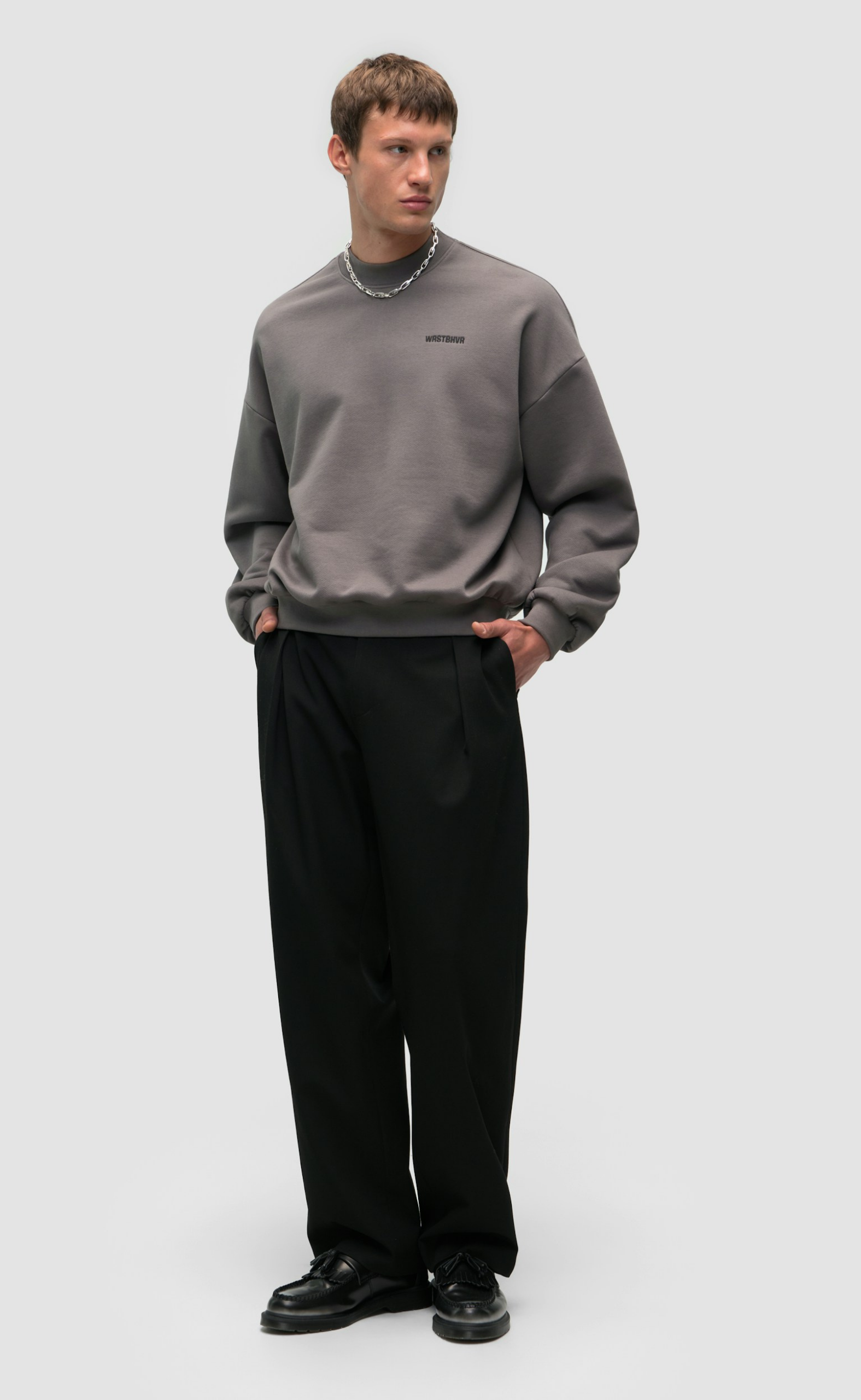 NENI SWEATDARK GULL GRAY CREWNECK