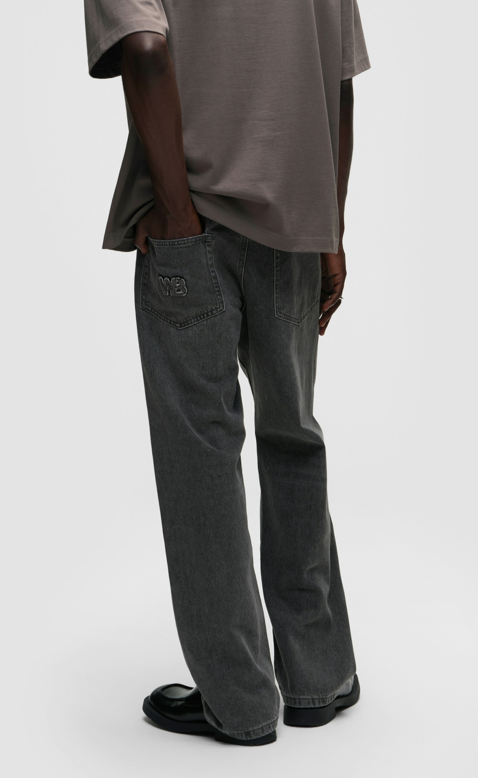 JAREK GRAY WASHED JEANS