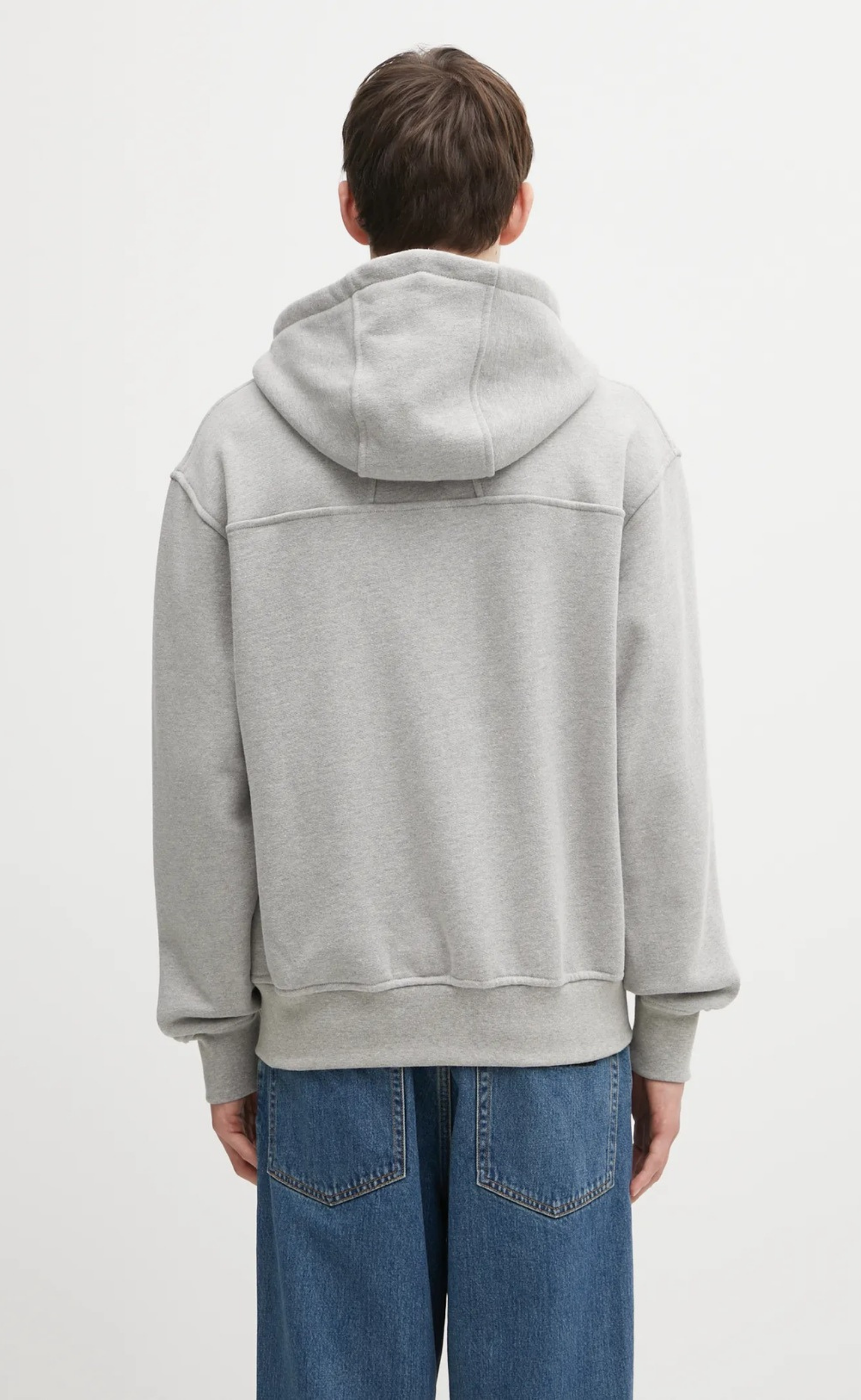 CLASSIQUE ZIP UP HEATHER GREY HOODIE
