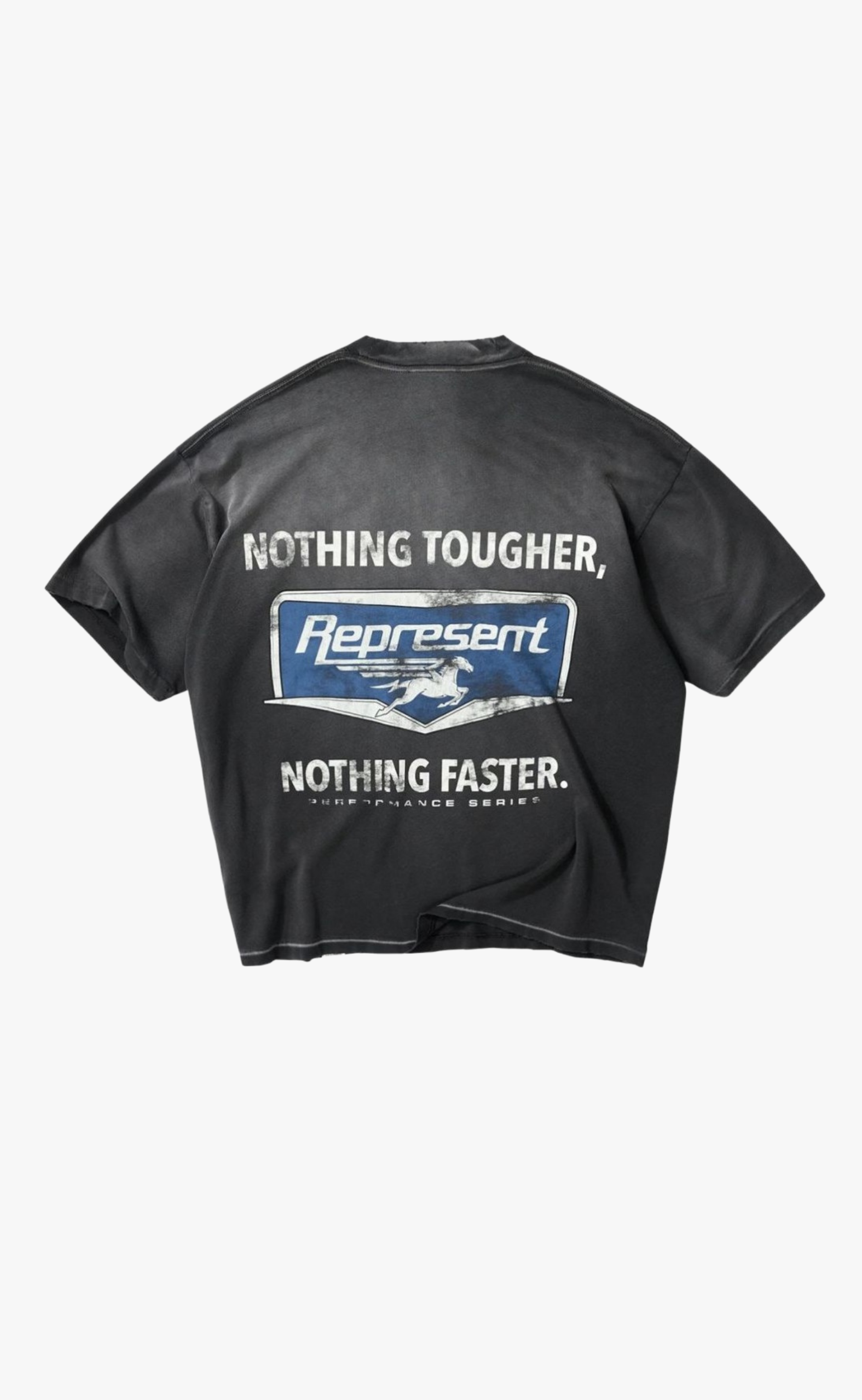 NOTHING FASTER STAINED BLACK T-SHIRT