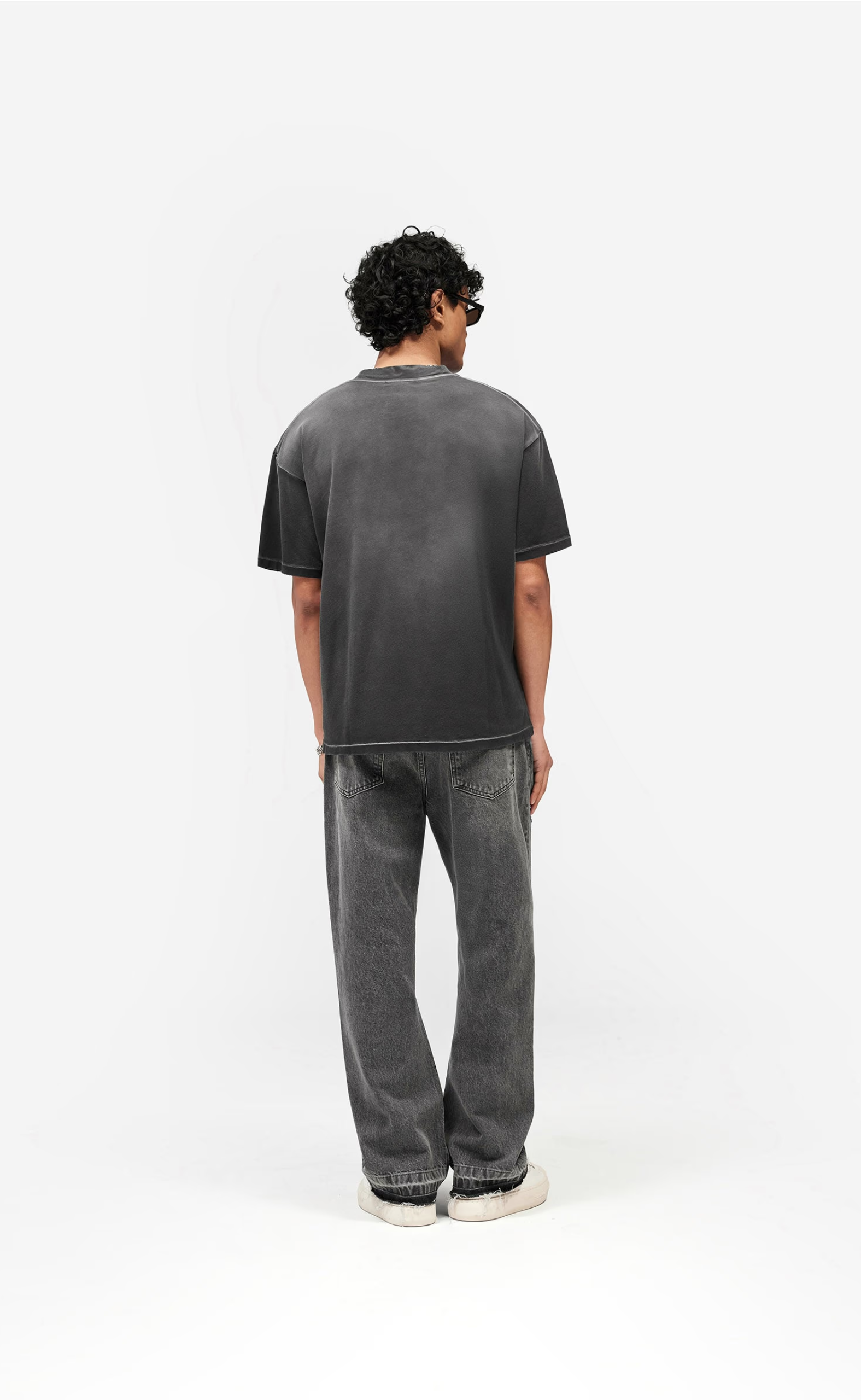 LOADED WITH LOVE STAINED BLACK T-SHIRT